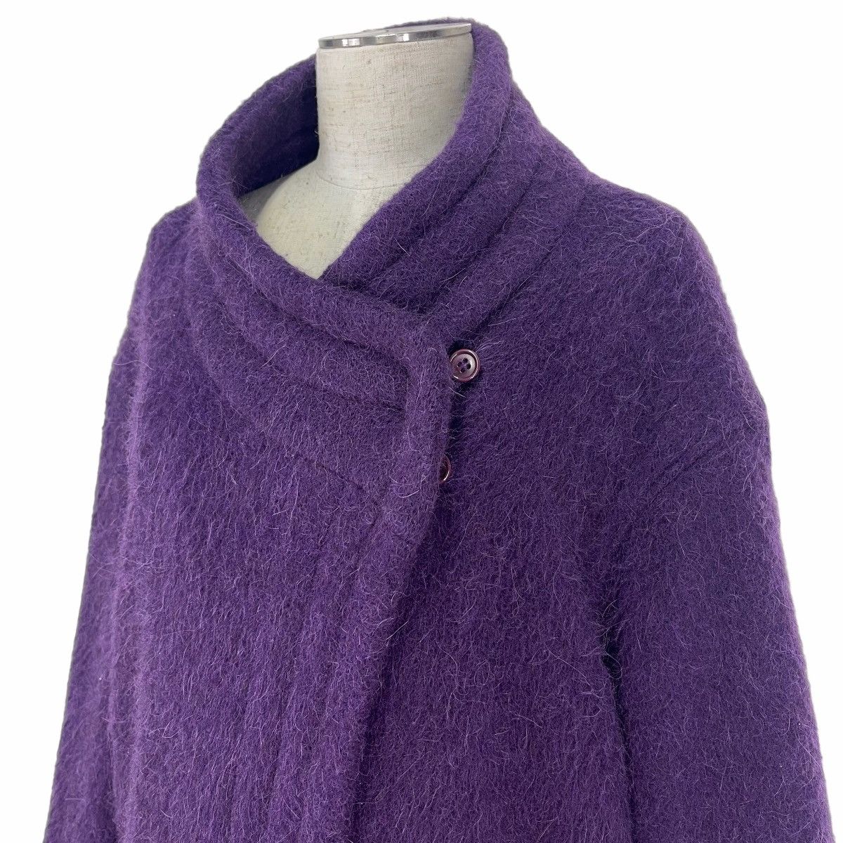 Issey Miyake 80’s Alpaca Mohair Colourblock Coat Size US M / EU 48-50 / 2 - 3 Thumbnail