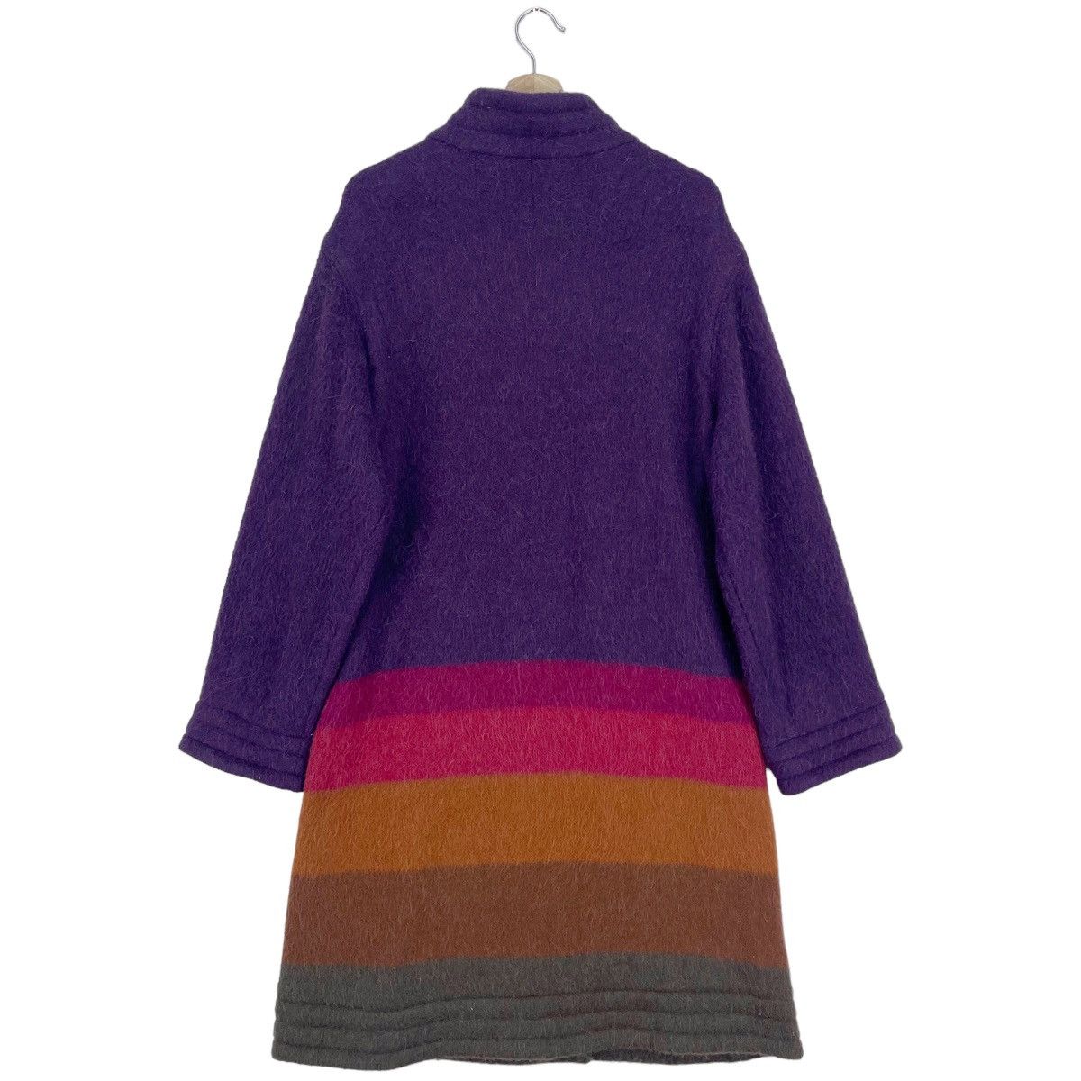 Issey Miyake 80’s Alpaca Mohair Colourblock Coat Size US M / EU 48-50 / 2 - 7 Thumbnail