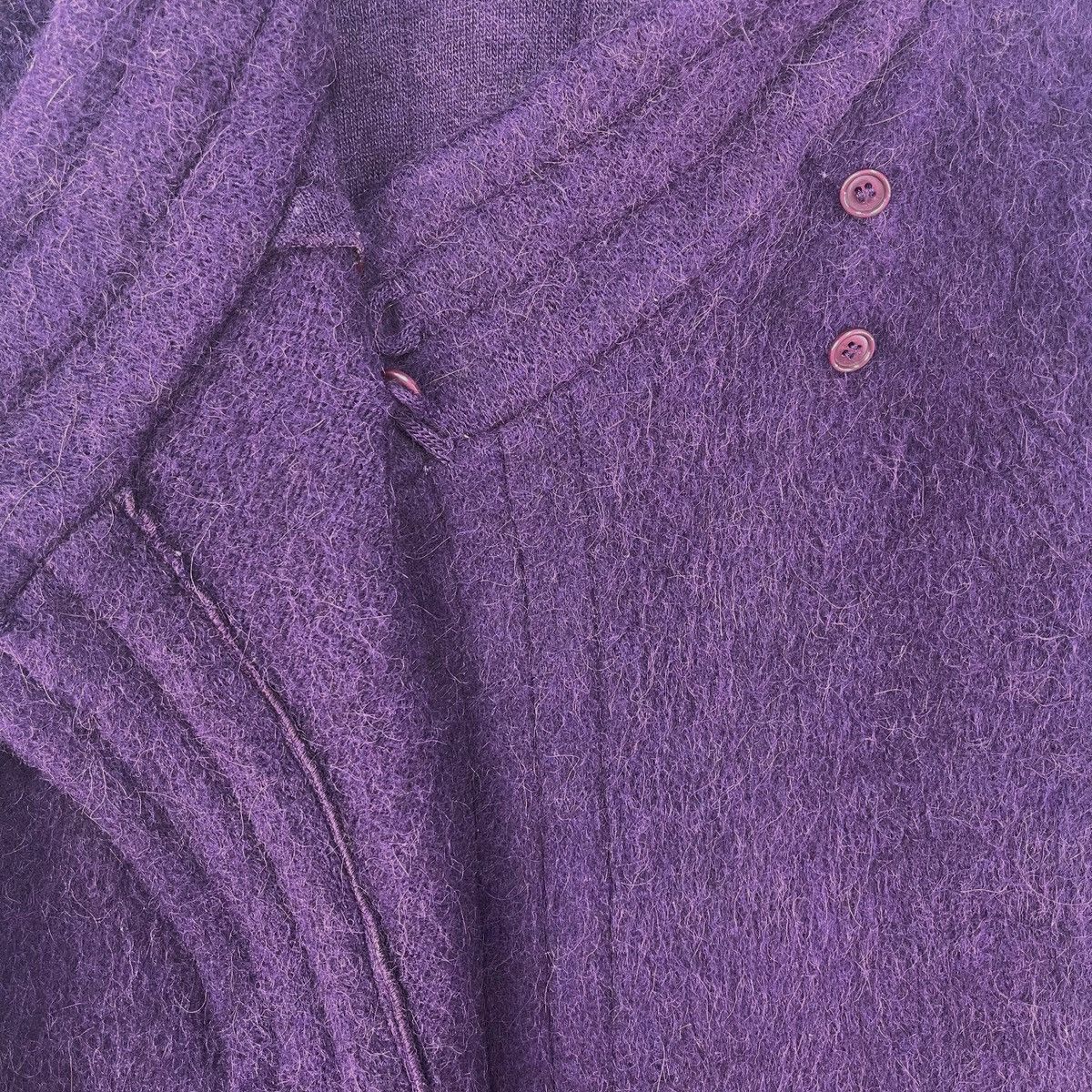 Issey Miyake 80’s Alpaca Mohair Colourblock Coat Size US M / EU 48-50 / 2 - 8 Thumbnail