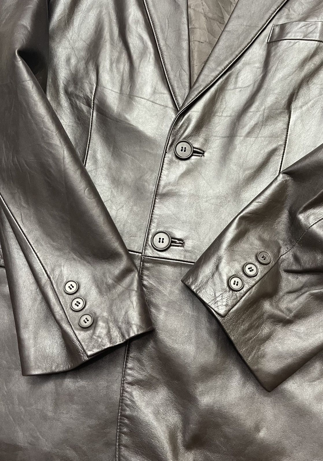 Valentino GIANNI VALENTINO SHEEPSKIN SOFT LEATHER JACKET Size US L / EU 52-54 / 3 - 5 Thumbnail