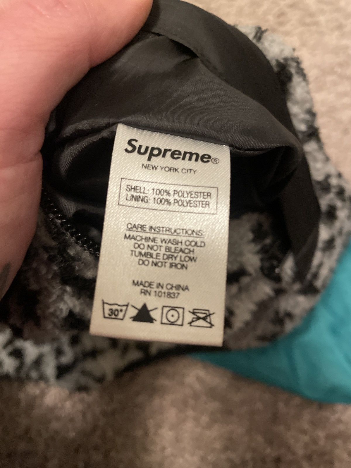 Supreme Leopard fleece reversible jacket