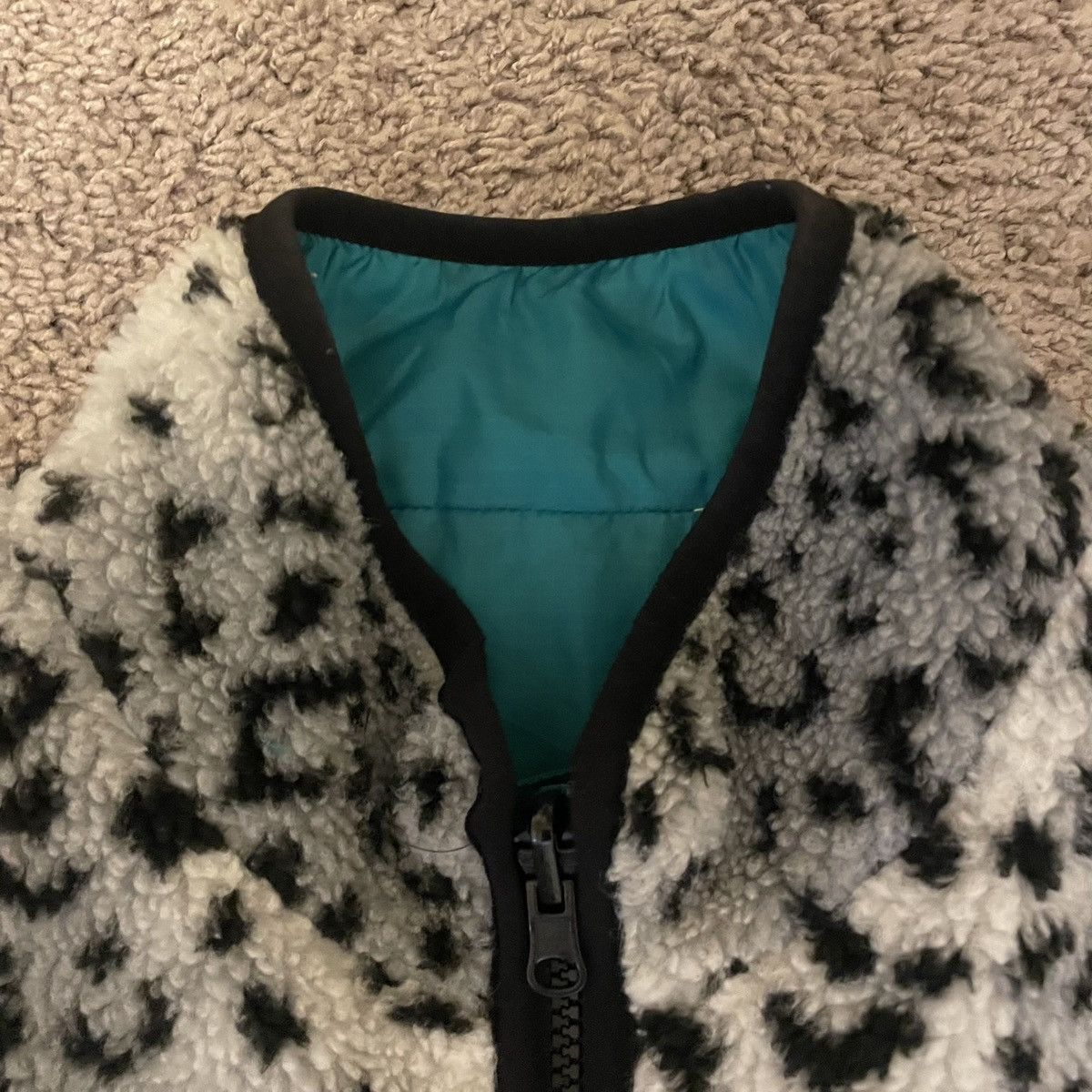 Supreme Leopard fleece reversible jacket
