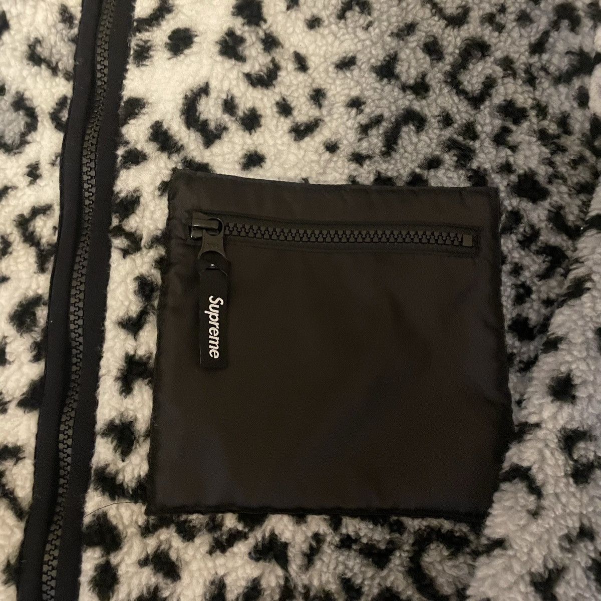 Supreme Leopard fleece reversible jacket