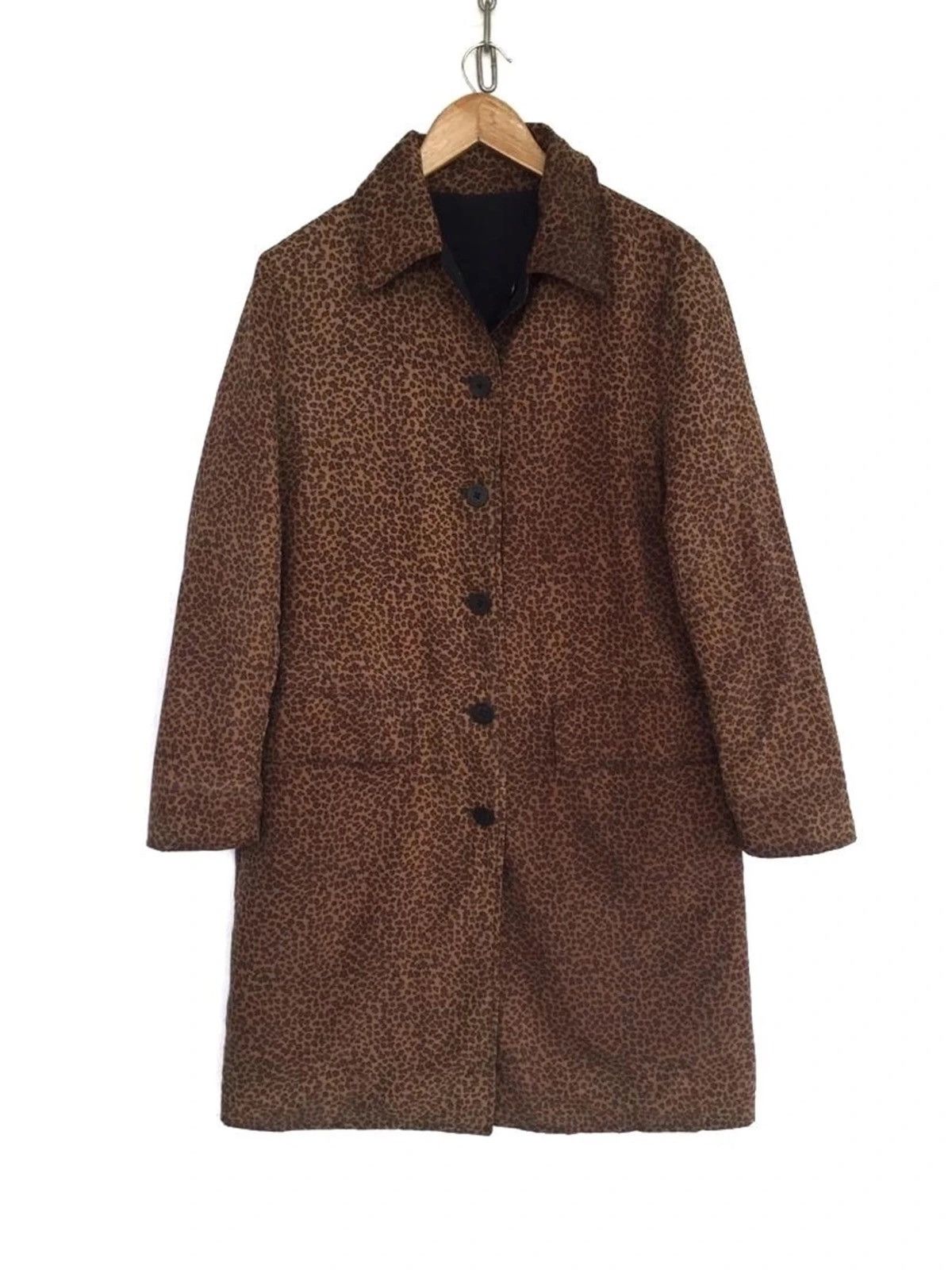 Bottega Veneta 💥Final💥Bottega Veneta Leopard Riversible Black Waxed Jacket Size M / US 6-8 / IT 42-44 - 2 Thumbnail