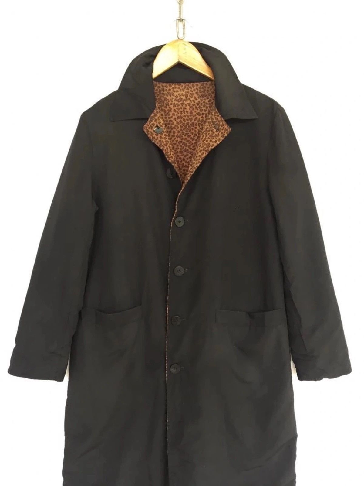 Bottega Veneta 💥Final💥Bottega Veneta Leopard Riversible Black Waxed Jacket Size M / US 6-8 / IT 42-44 - 5 Thumbnail