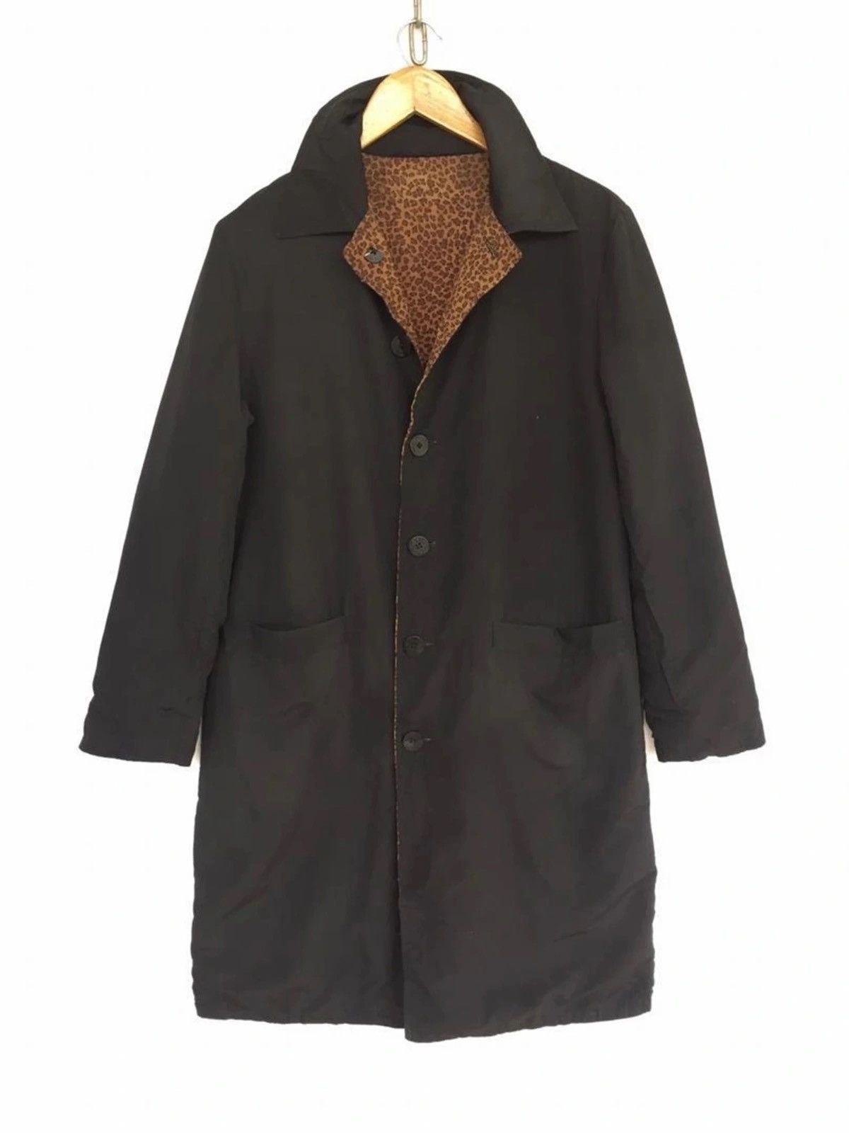 Bottega Veneta 💥Final💥Bottega Veneta Leopard Riversible Black Waxed Jacket Size M / US 6-8 / IT 42-44 - 1 Thumbnail