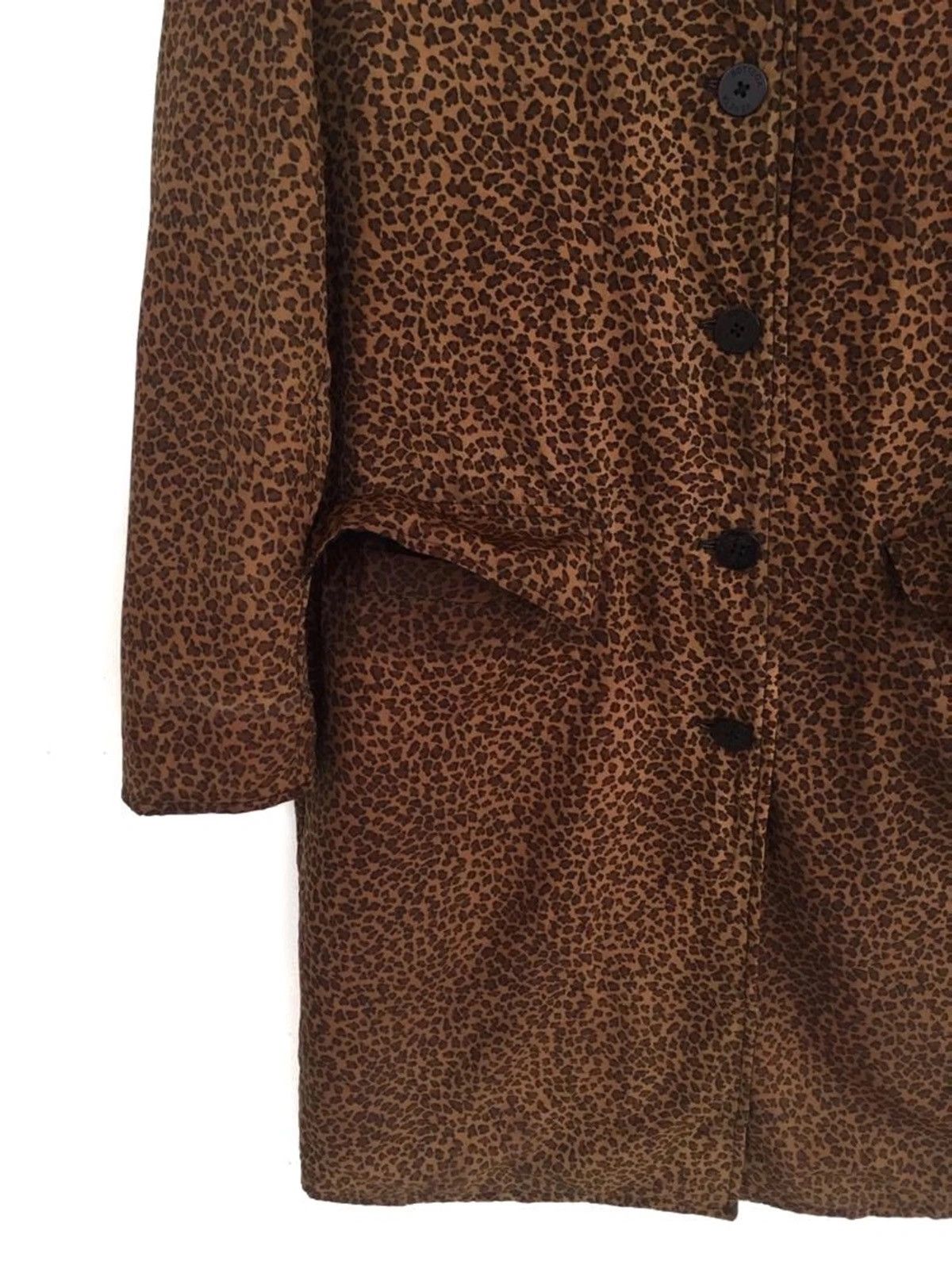 Bottega Veneta 💥Final💥Bottega Veneta Leopard Riversible Black Waxed Jacket Size M / US 6-8 / IT 42-44 - 7 Thumbnail