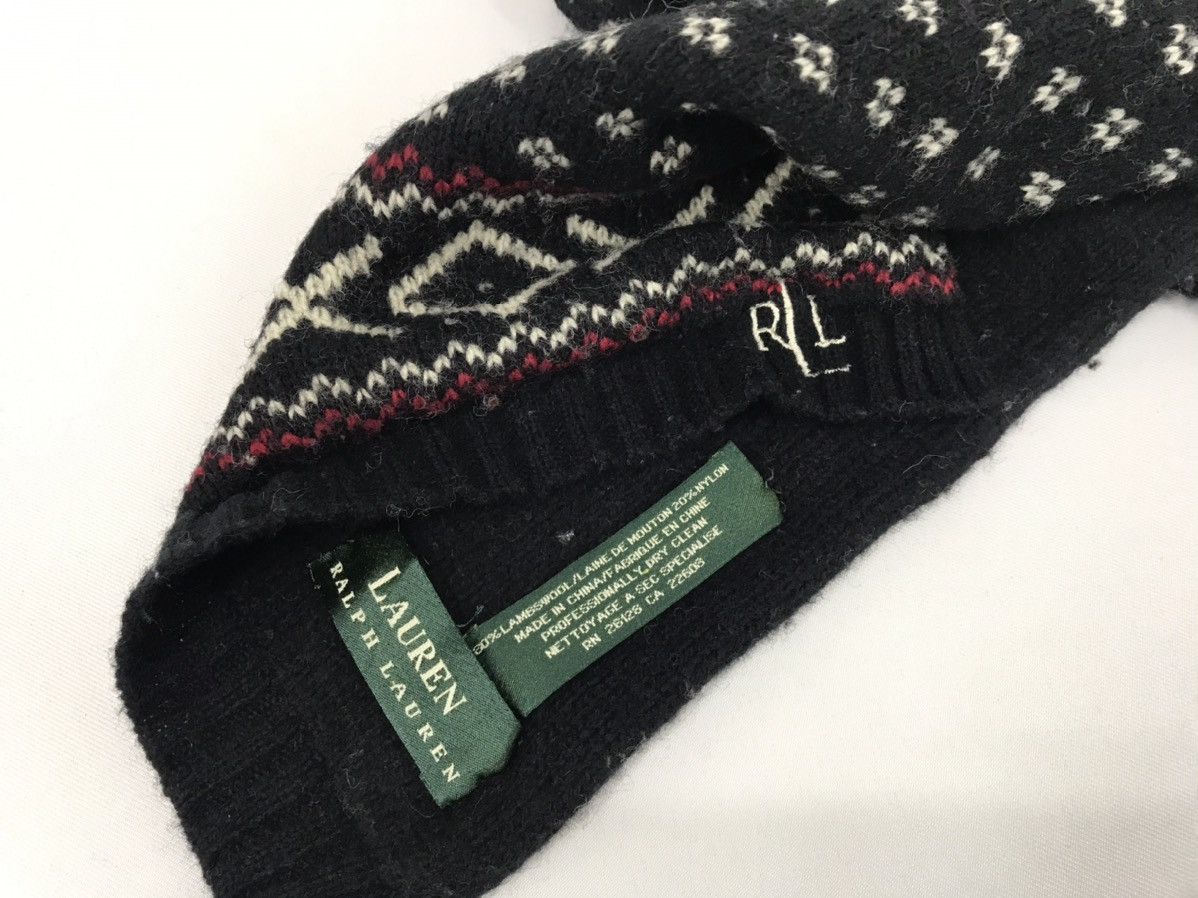 Designer RLL Polo Ralph Lauren Lambswool Nylon Scarf Muffler Size ONE SIZE - 2 Thumbnail