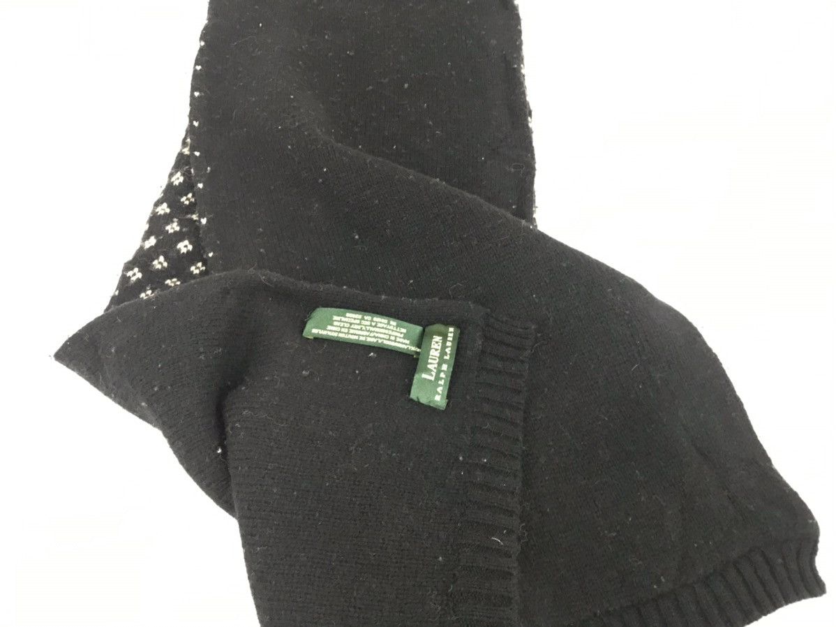 Designer RLL Polo Ralph Lauren Lambswool Nylon Scarf Muffler Size ONE SIZE - 3 Thumbnail