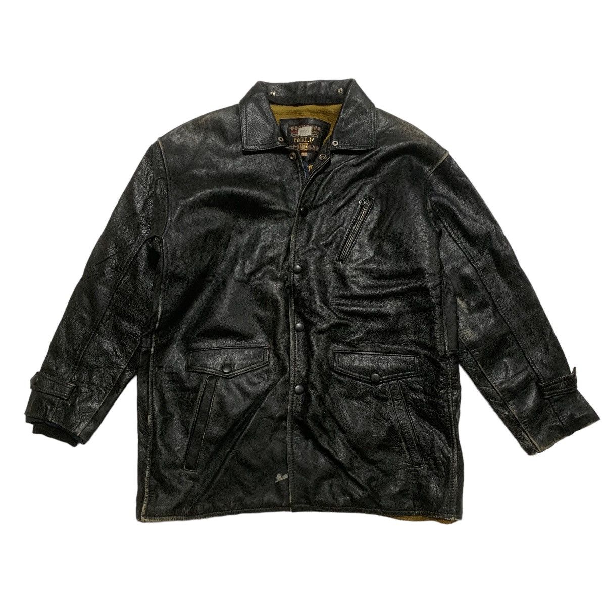 Japanese Brand Vintage Golf Leather Jacket Size US L / EU 52-54 / 3 - 1 Thumbnail