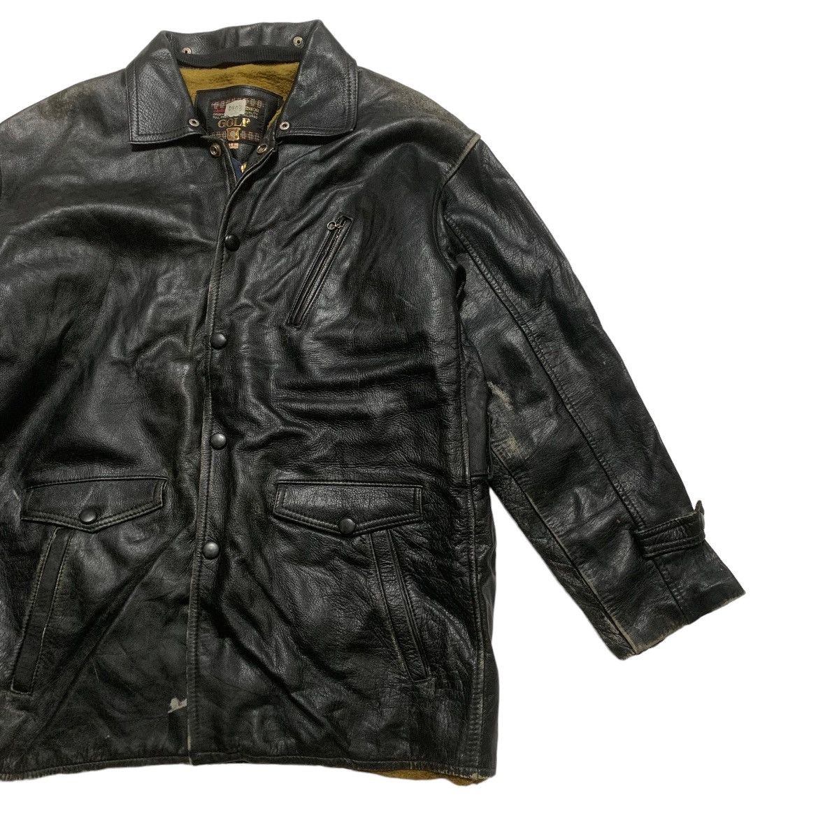 Japanese Brand Vintage Golf Leather Jacket Size US L / EU 52-54 / 3 - 3 Thumbnail