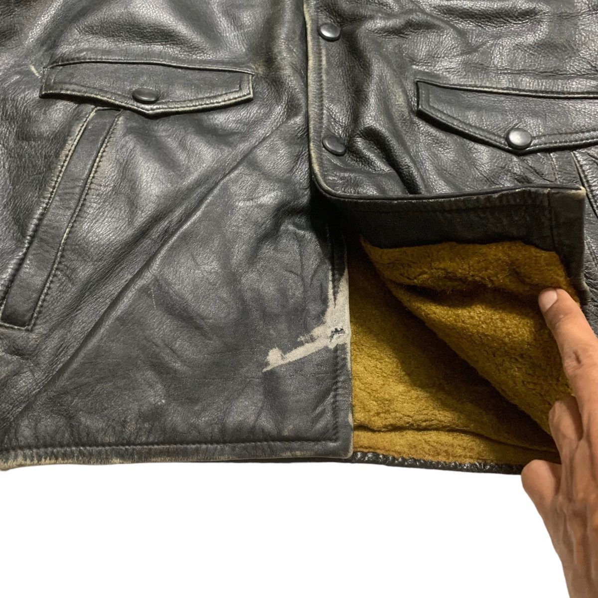 Japanese Brand Vintage Golf Leather Jacket Size US L / EU 52-54 / 3 - 5 Thumbnail
