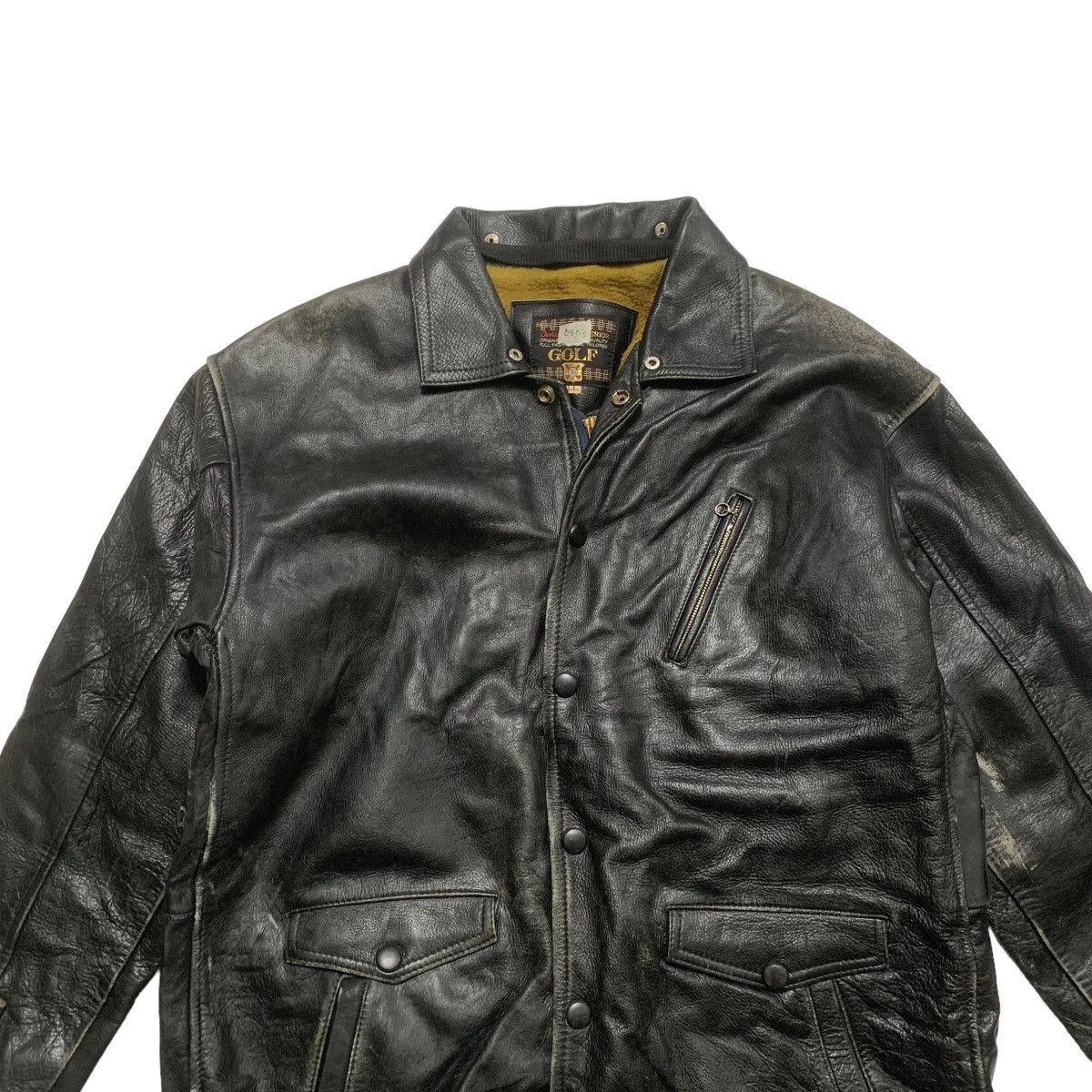 Japanese Brand Vintage Golf Leather Jacket Size US L / EU 52-54 / 3 - 4 Thumbnail