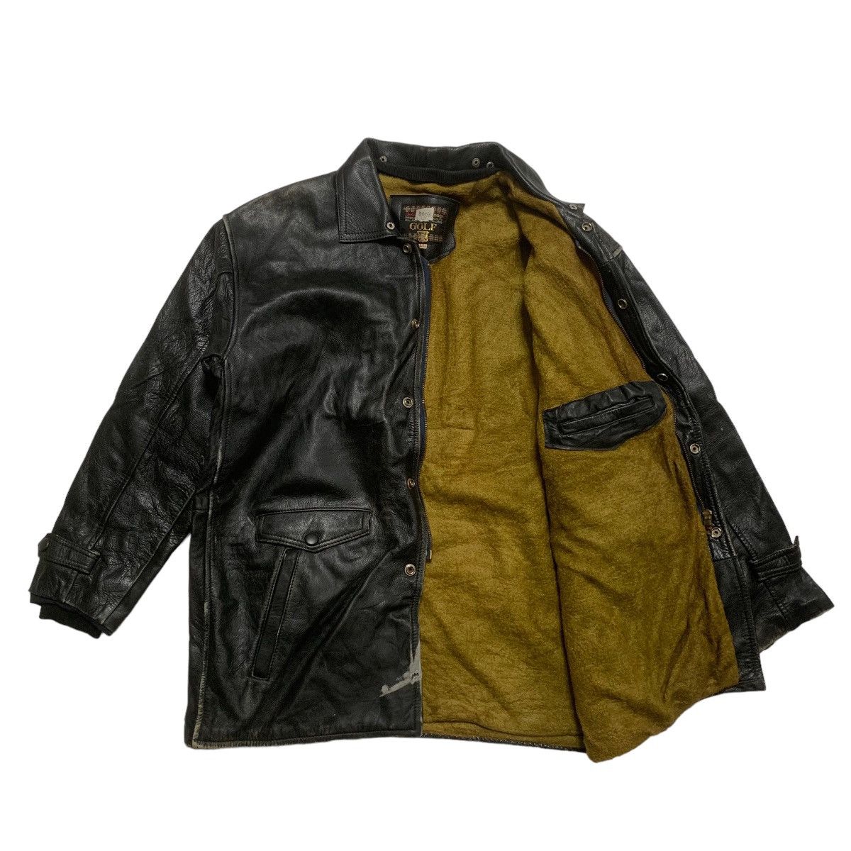 Japanese Brand Vintage Golf Leather Jacket Size US L / EU 52-54 / 3 - 6 Thumbnail