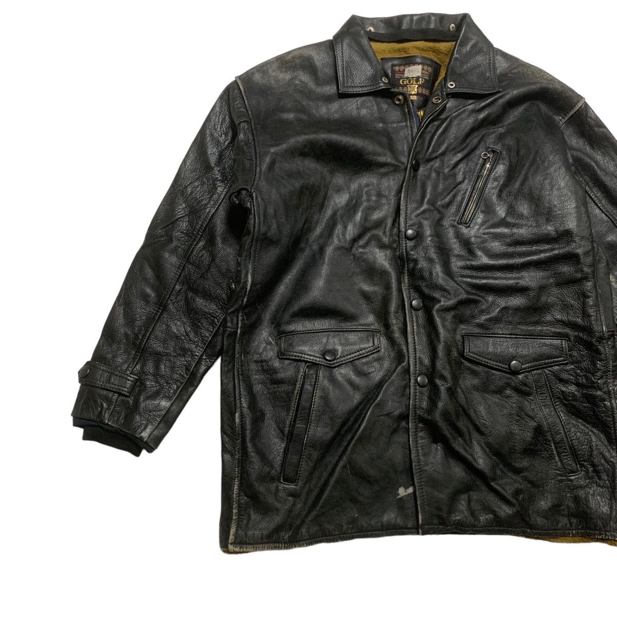 Japanese Brand Vintage Golf Leather Jacket Size US L / EU 52-54 / 3 - 2 Thumbnail