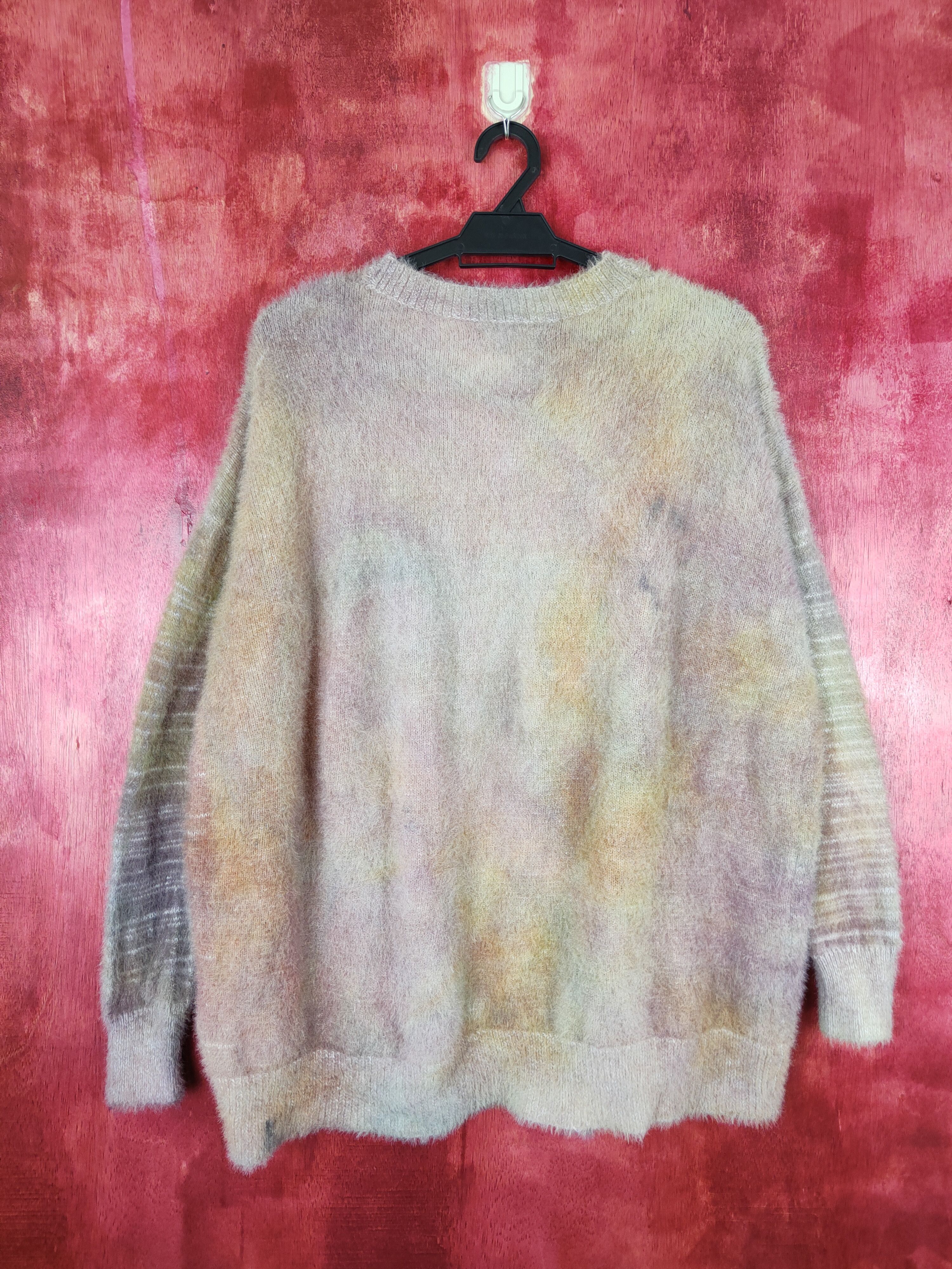 Homespun Knitwear Bershka faded Shag Shaggy Fur Mohair Knitwear #S410 Size S / US 4 / IT 40 - 7 Thumbnail
