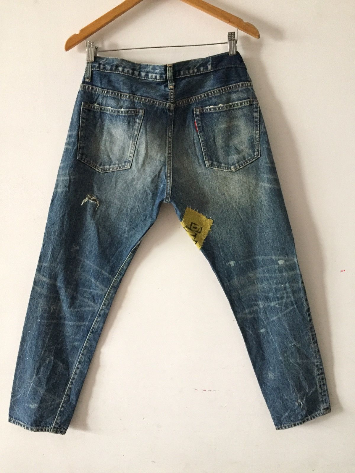 Hysteric Glamour × Japanese Brand Wold JeansPatchwork Design Kurt Cobain Style Denim Pant Size US 31 - 3 Thumbnail