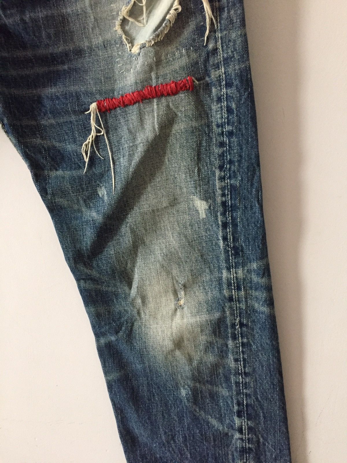 Hysteric Glamour × Japanese Brand Wold JeansPatchwork Design Kurt Cobain Style Denim Pant Size US 31 - 16 Thumbnail