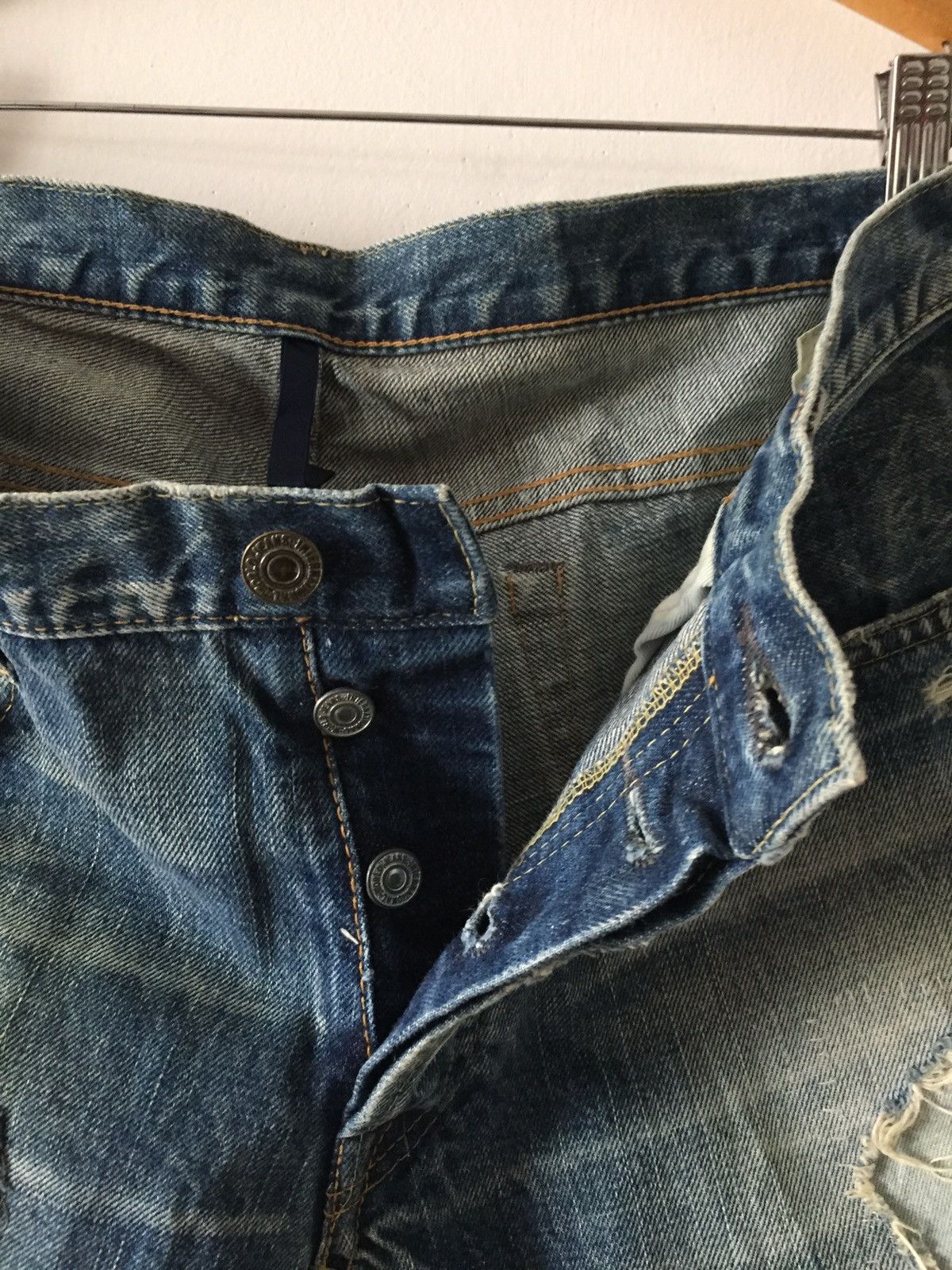 Hysteric Glamour × Japanese Brand Wold JeansPatchwork Design Kurt Cobain Style Denim Pant Size US 31 - 6 Thumbnail
