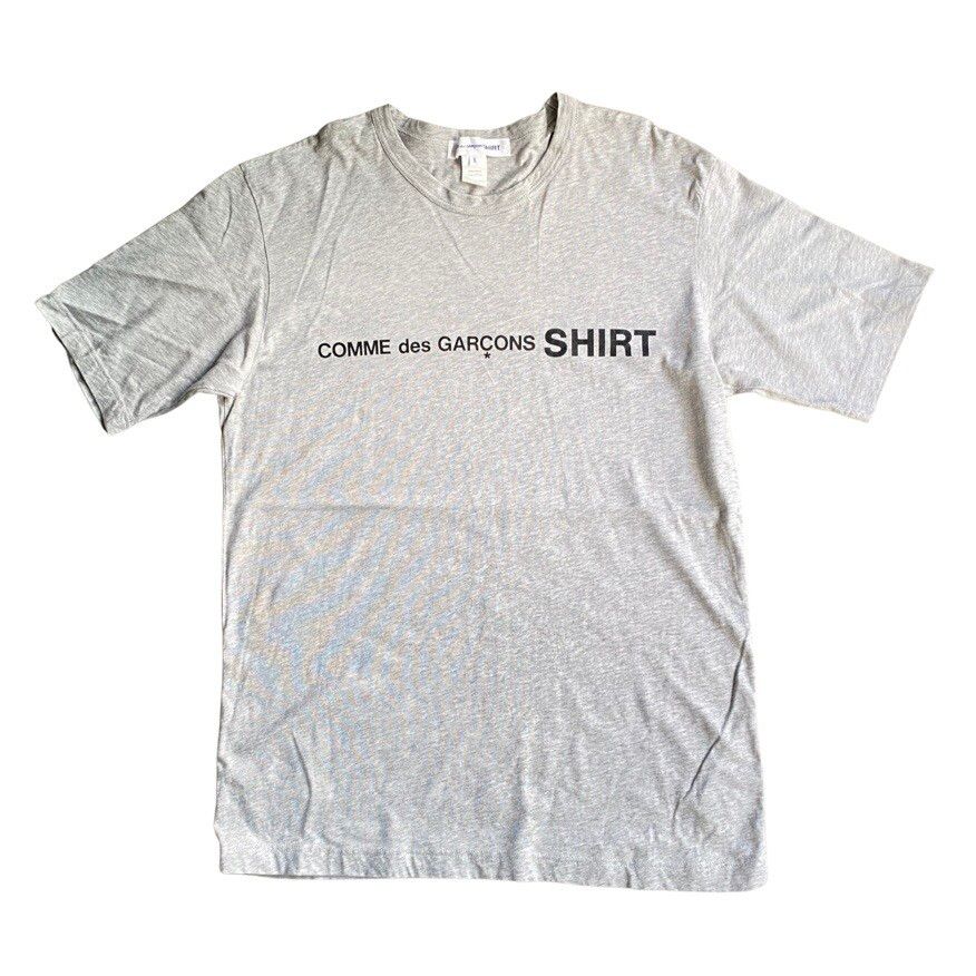 Pre-owned Comme Des Garcons X Comme Des Garcons Shirt Logo T Shirt In Grey