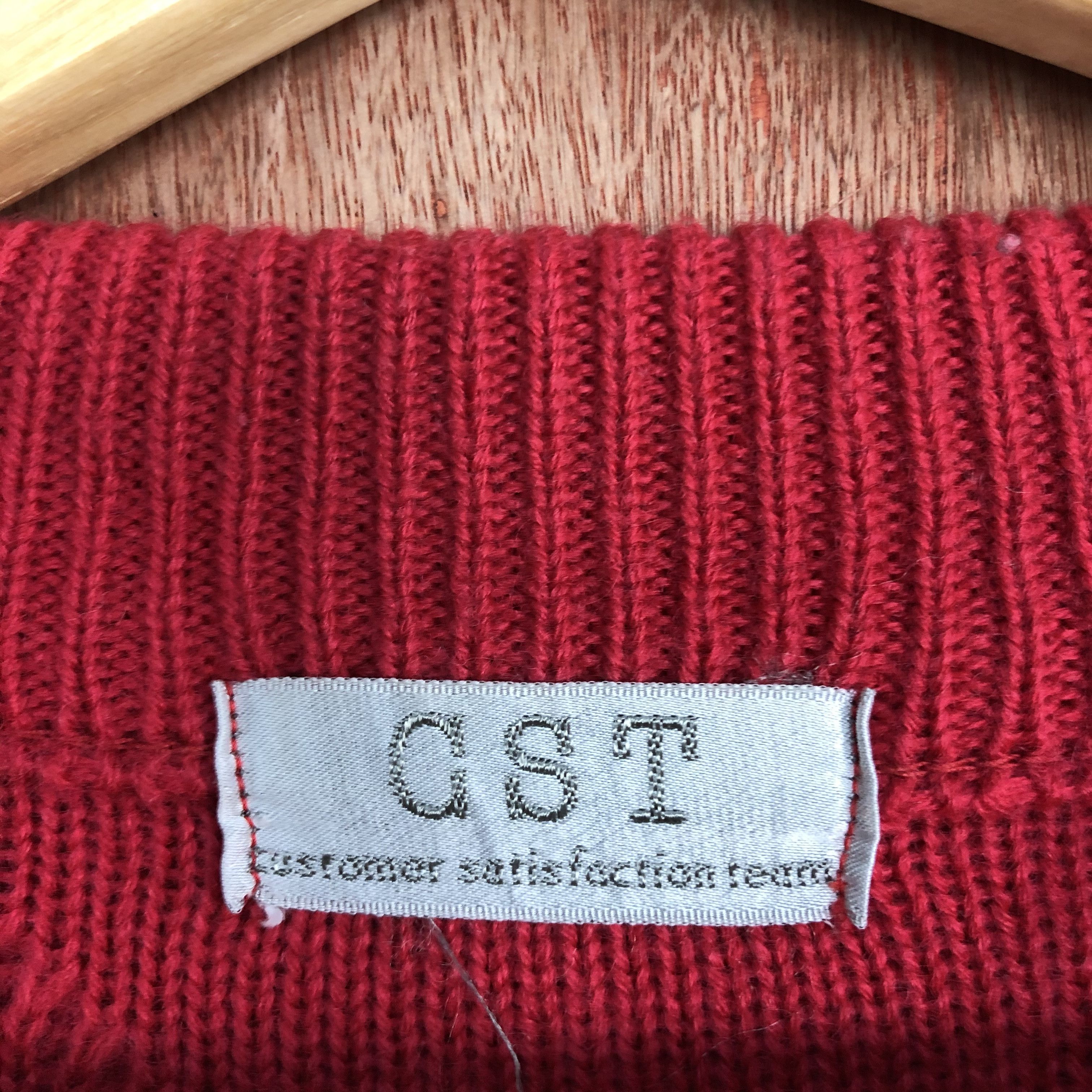 Homespun Knitwear GST Red japan cable long Knitwear #6067 Size US M / EU 48-50 / 2 - 9 Thumbnail