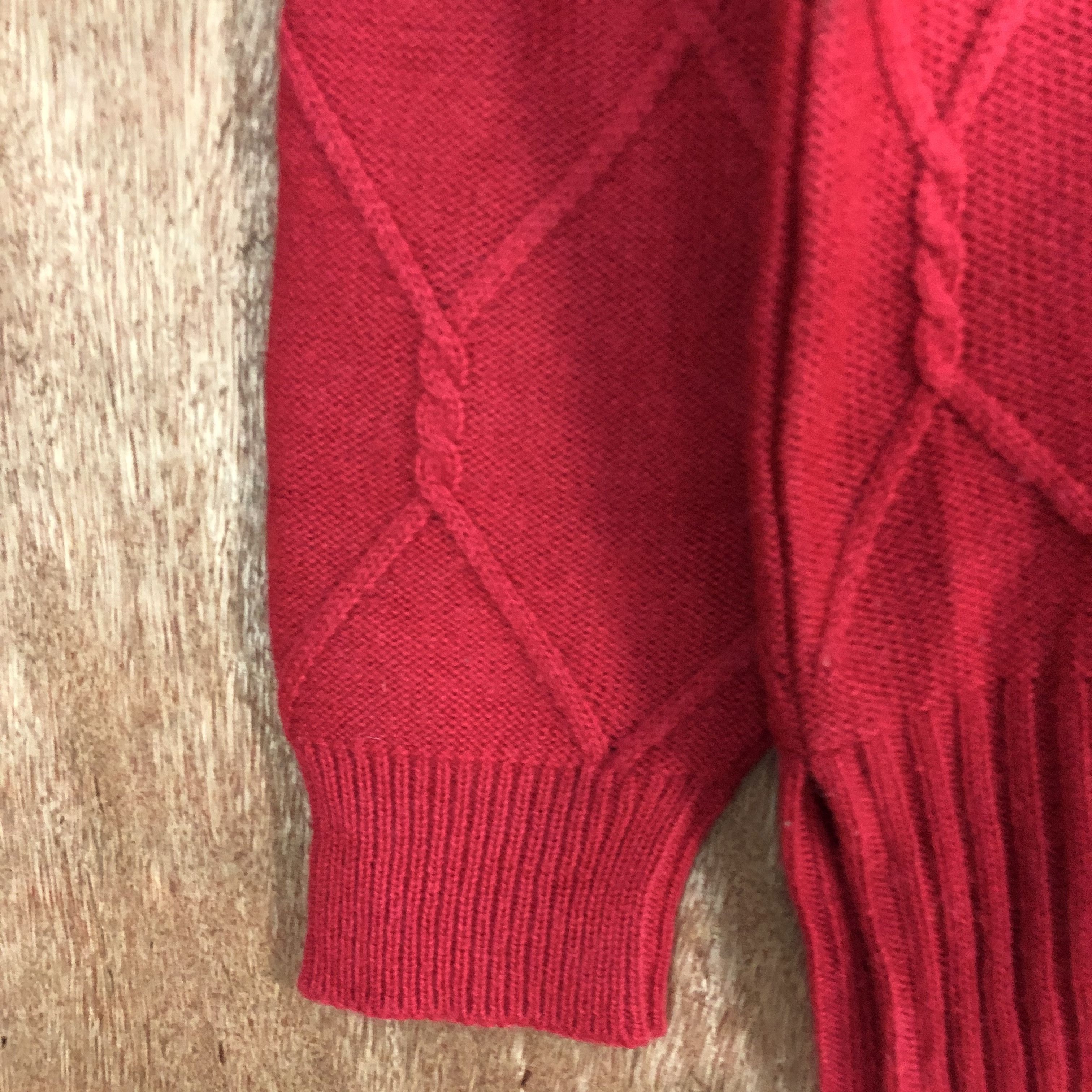 Homespun Knitwear GST Red japan cable long Knitwear #6067 Size US M / EU 48-50 / 2 - 6 Thumbnail