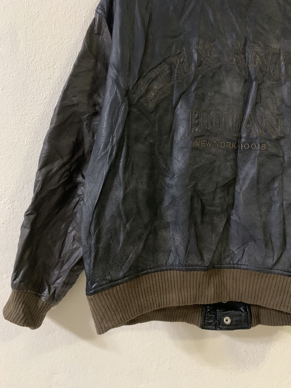 Alexander Julian Alexander Julian Spellout Leather Jacket Size US M / EU 48-50 / 2 - 2 Thumbnail