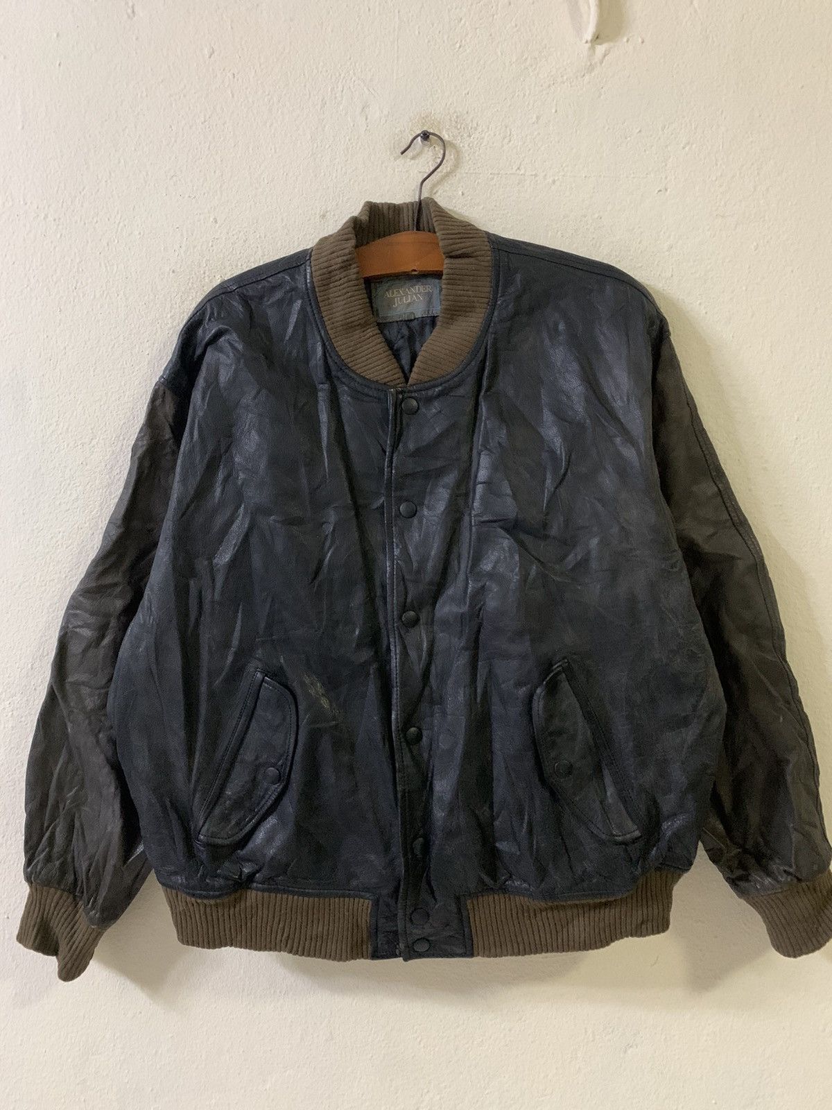 Alexander Julian Alexander Julian Spellout Leather Jacket Size US M / EU 48-50 / 2 - 5 Thumbnail