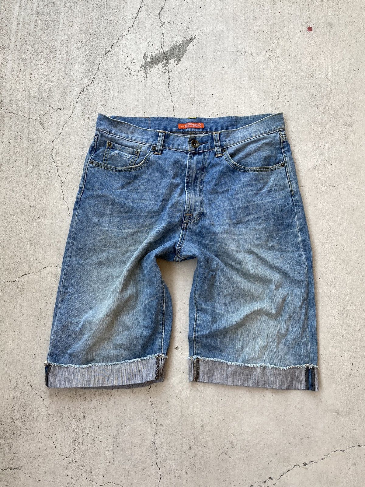 Ed Hardy Vintage Y2k Early2000's Ed Hardy Opium Grunge Denim Shorts Size US 34 / EU 50 - 2 Thumbnail