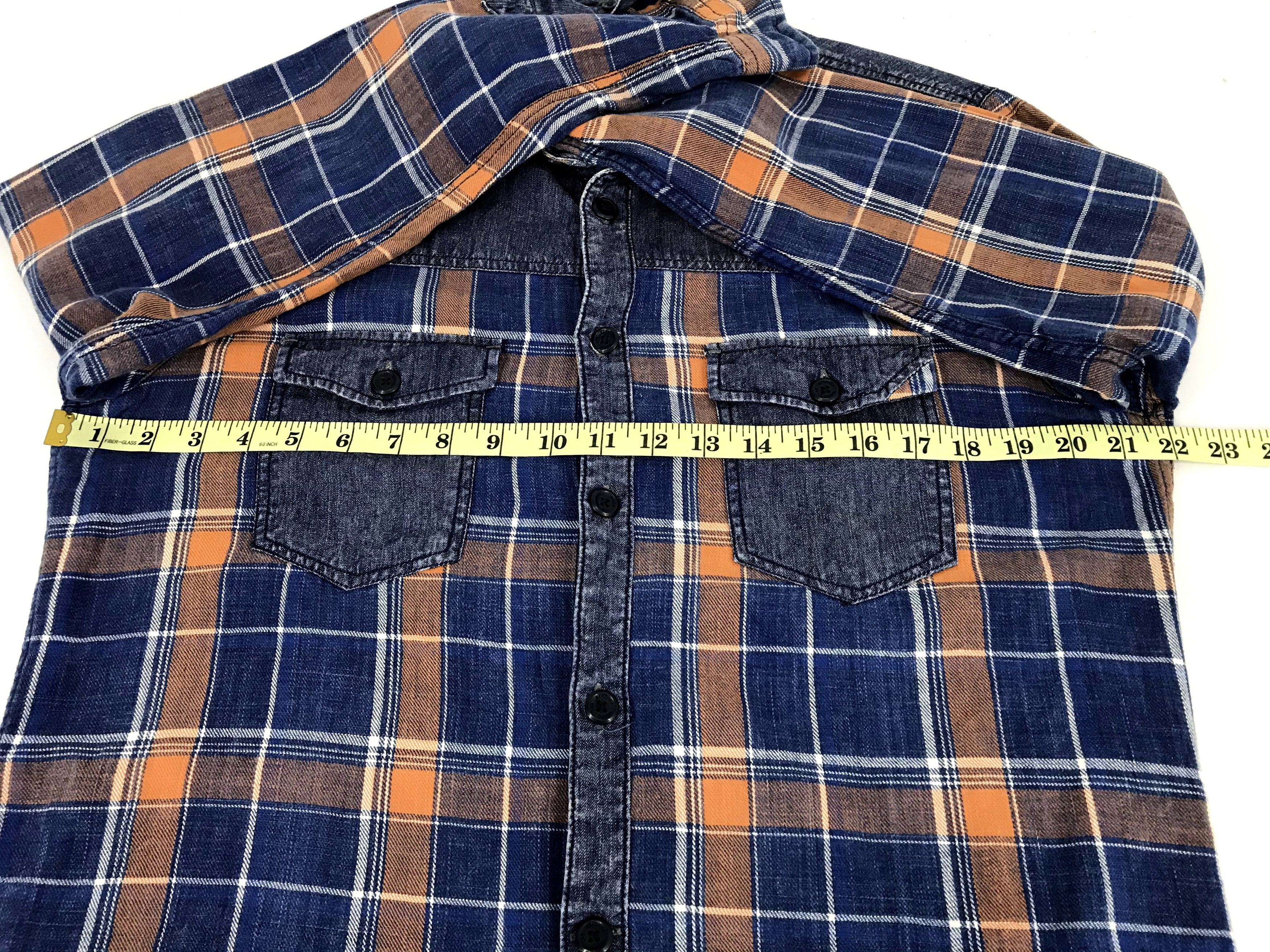 Bershka Bershka Brand Western Mix Denim Flannel Square Size US L / EU 52-54 / 3 - 8 Thumbnail