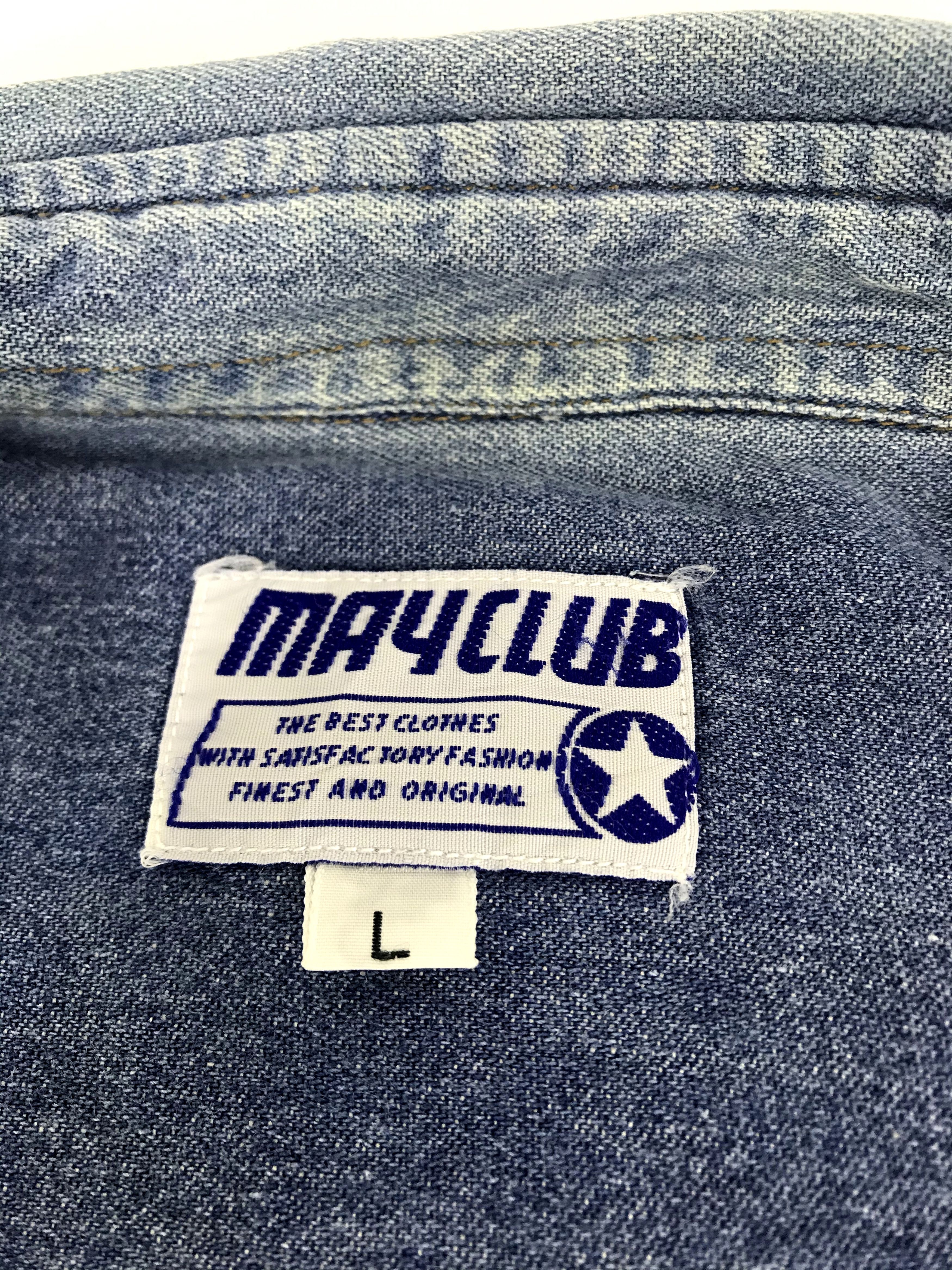 Vintage Mayclub Denim Flannel Jacket Acid Wash Indigo Size US XL / EU 56 / 4 - 5 Thumbnail