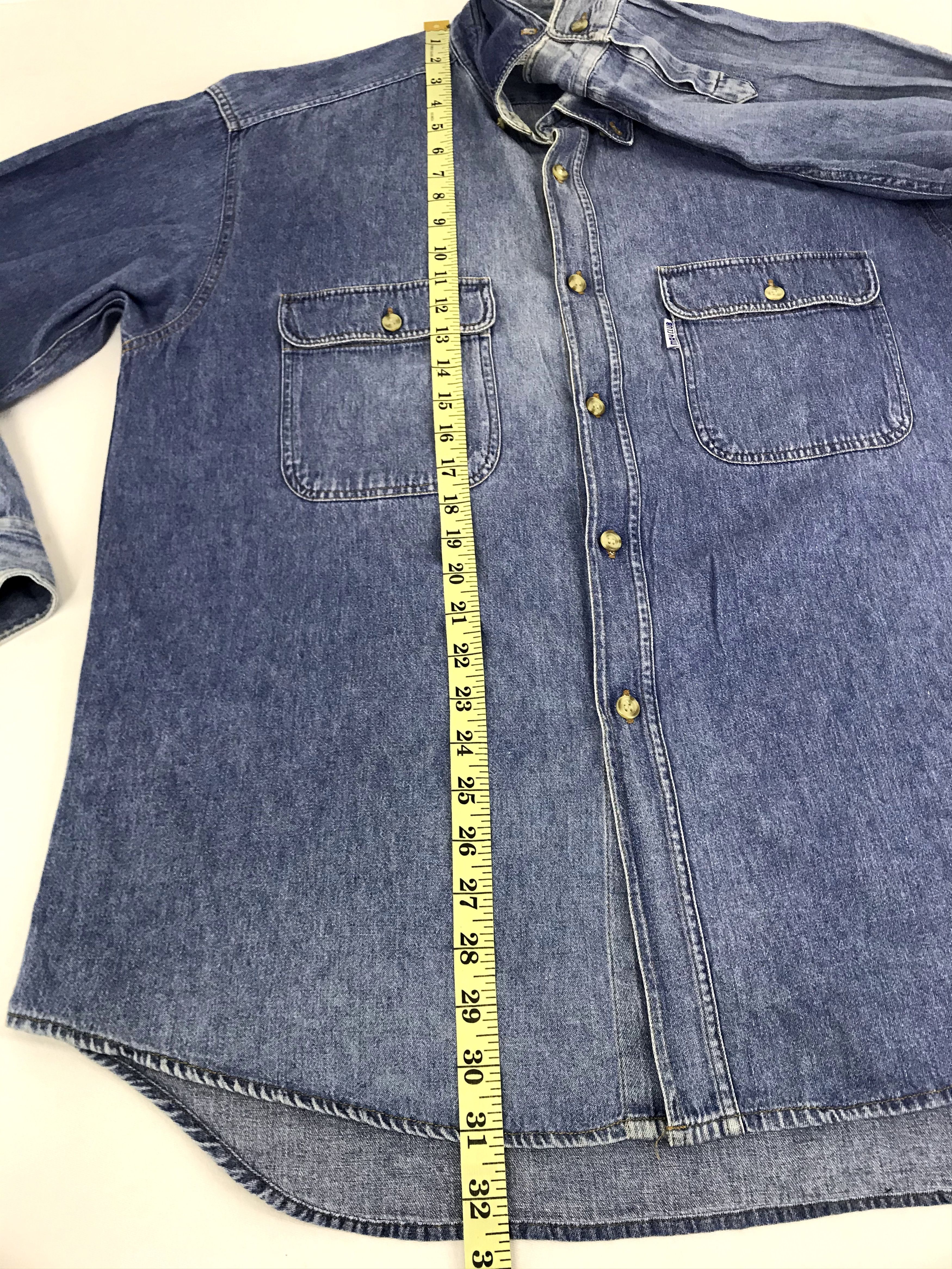 Vintage Mayclub Denim Flannel Jacket Acid Wash Indigo Size US XL / EU 56 / 4 - 9 Thumbnail