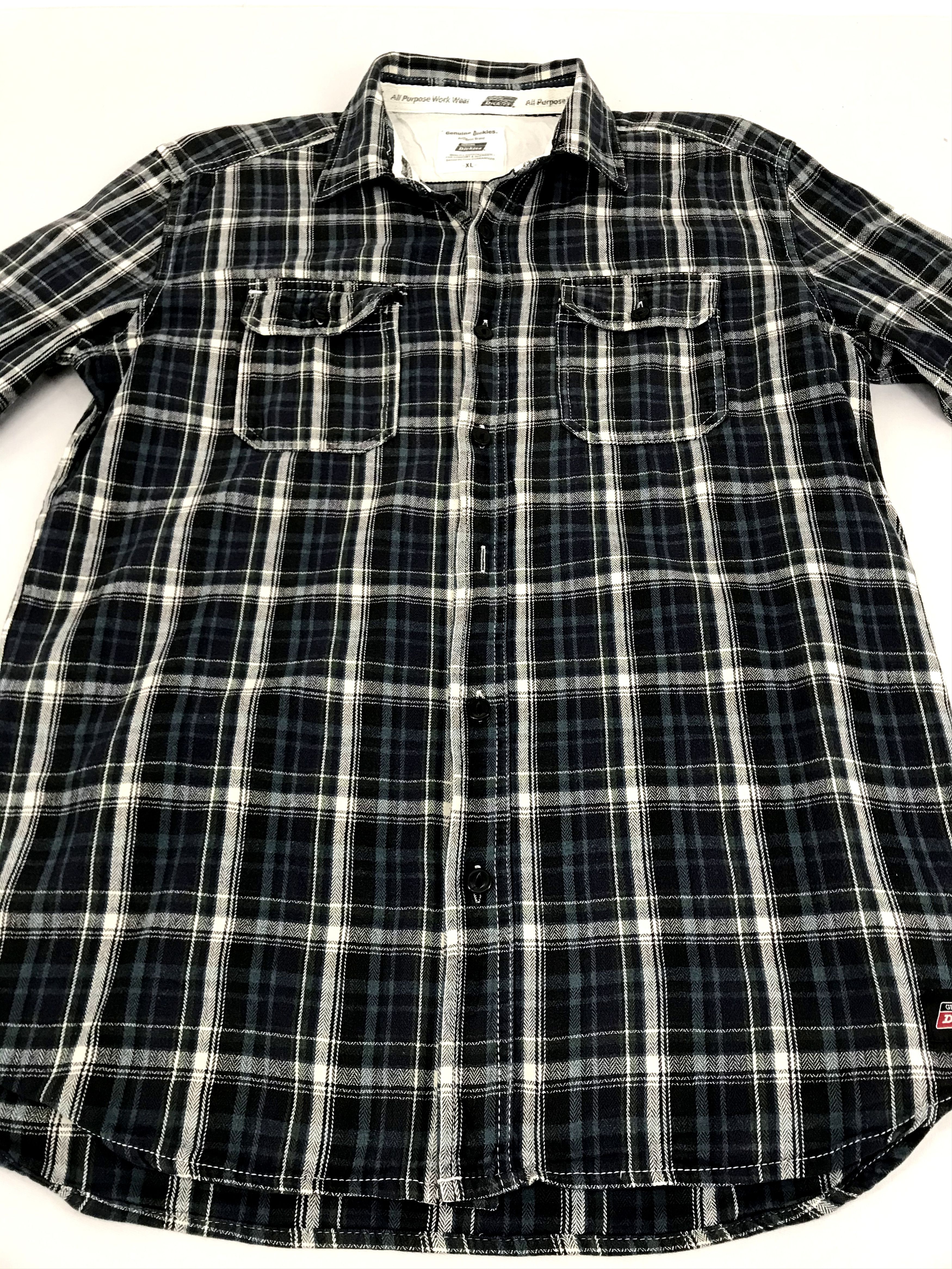 Dickies × Vintage Vintage Dickies Flannel Engineered Double Pockets Button Up Size US L / EU 52-54 / 3 - 2 Thumbnail