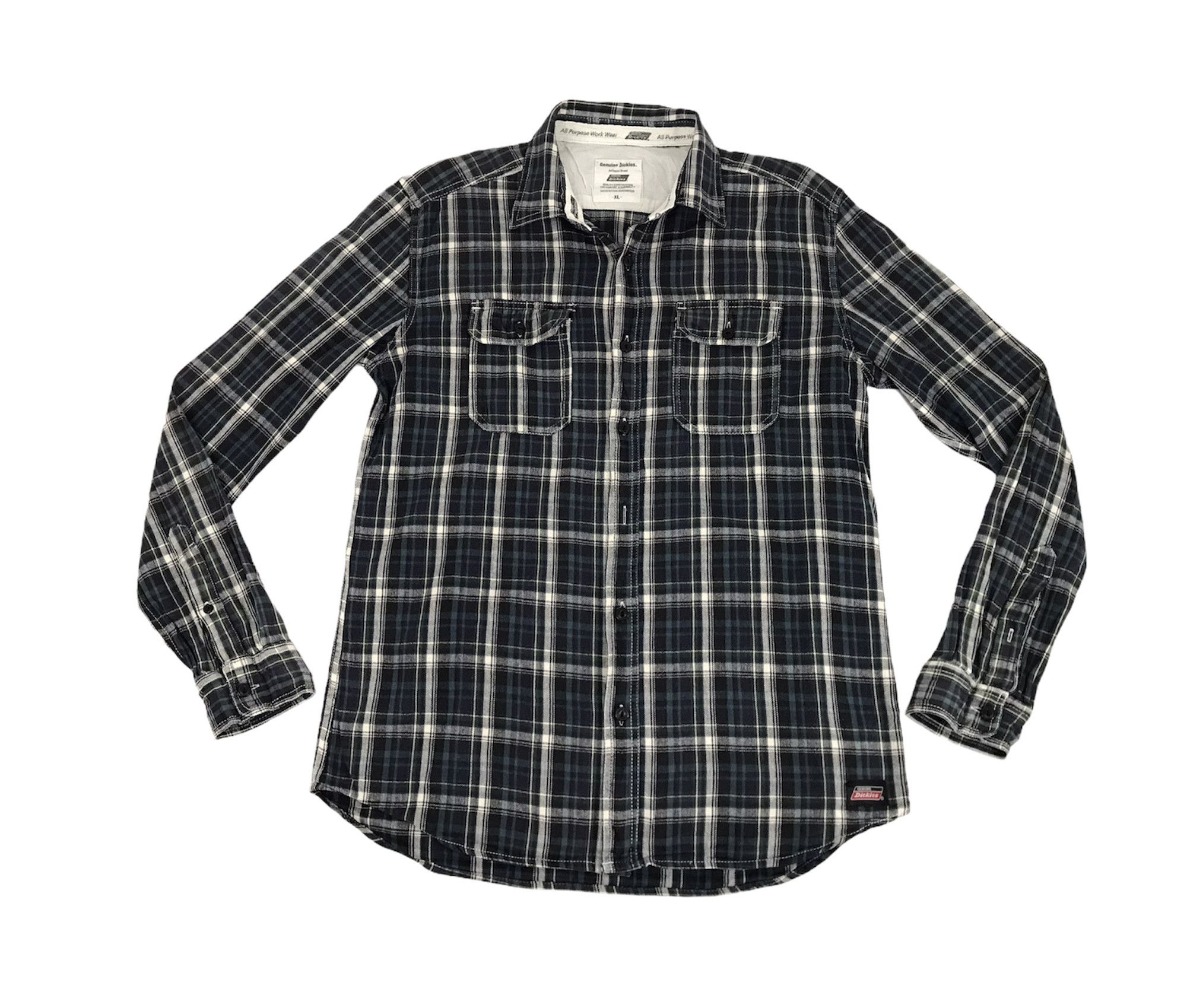Dickies × Vintage Vintage Dickies Flannel Engineered Double Pockets Button Up Size US L / EU 52-54 / 3 - 1 Thumbnail