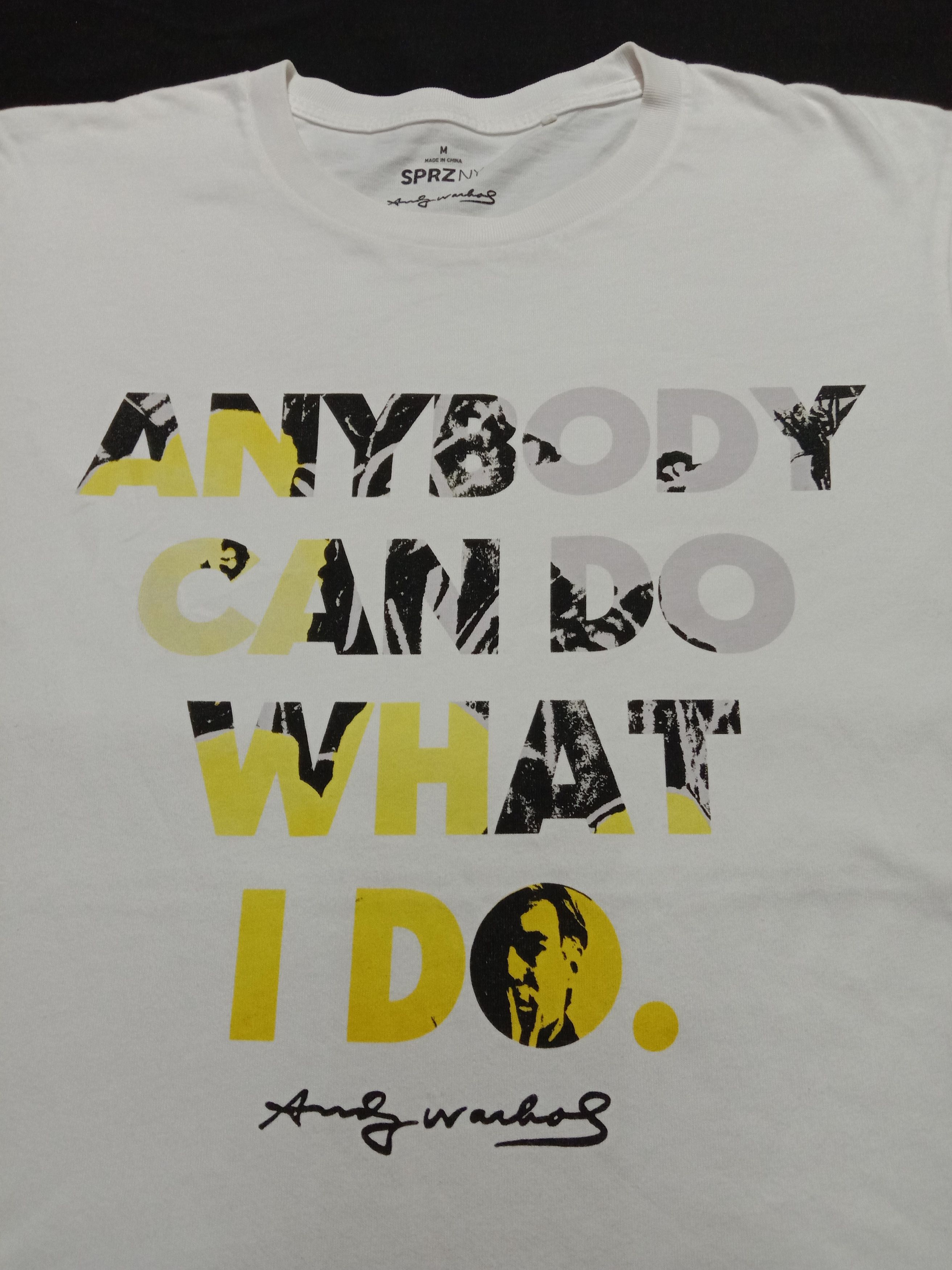 Andy Warhol Andy Warhol Anybody Can Do What I Do White Tee Size US M / EU 48-50 / 2 - 2 Thumbnail