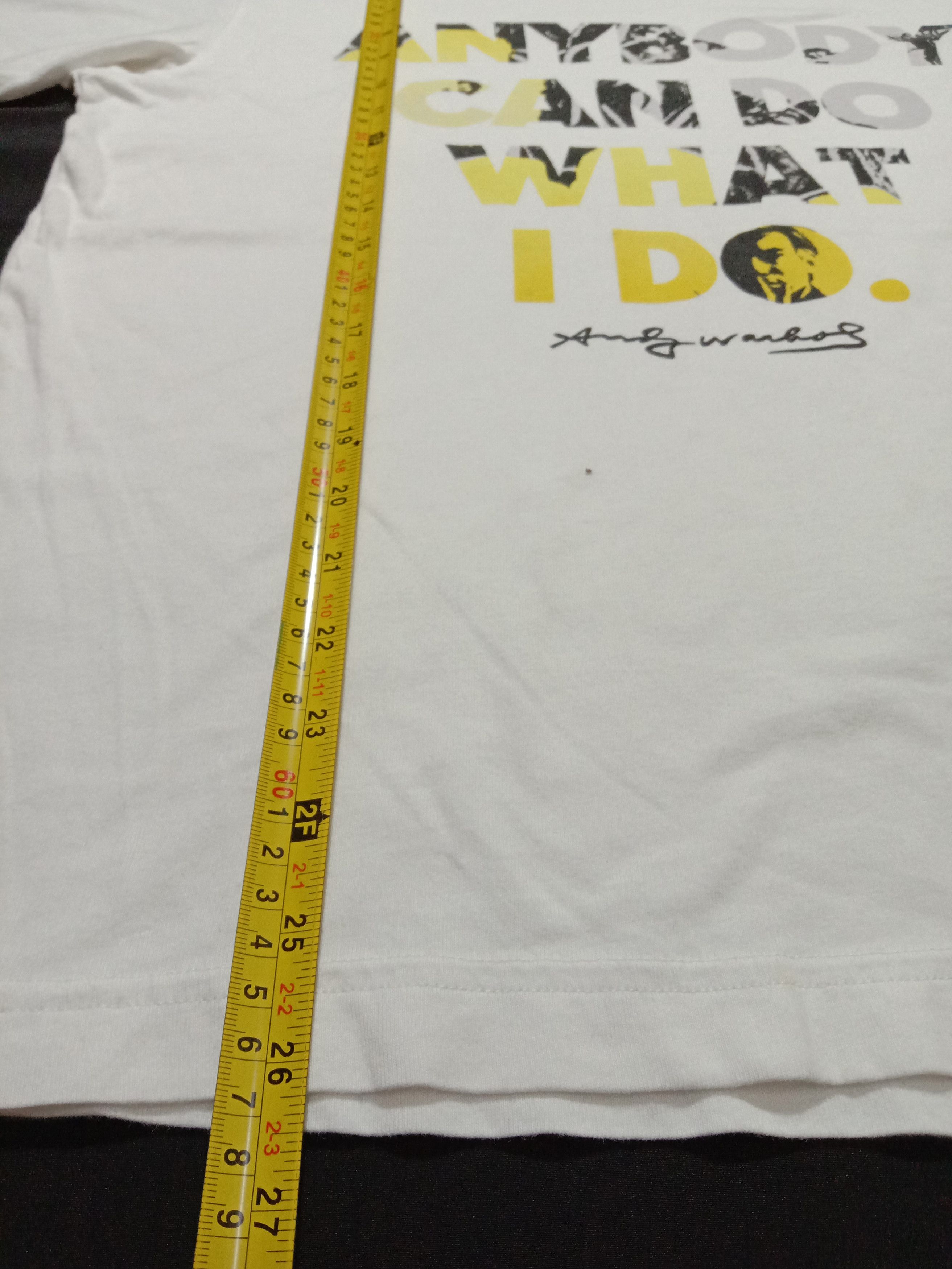 Andy Warhol Andy Warhol Anybody Can Do What I Do White Tee Size US M / EU 48-50 / 2 - 7 Thumbnail