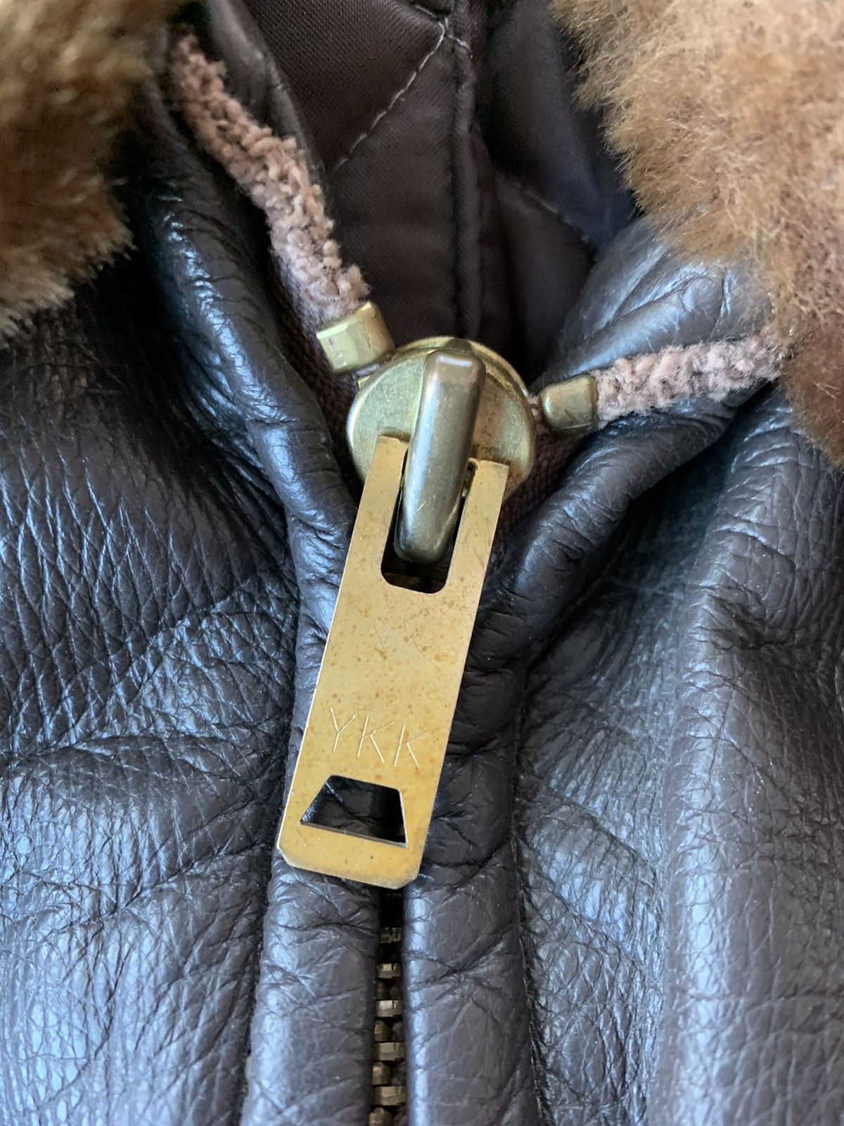Other Vintage Brown Leather G-1 Bomber Jacket A-2 Flight Fur 40 Size US XS / EU 42 / 0 - 7 Thumbnail