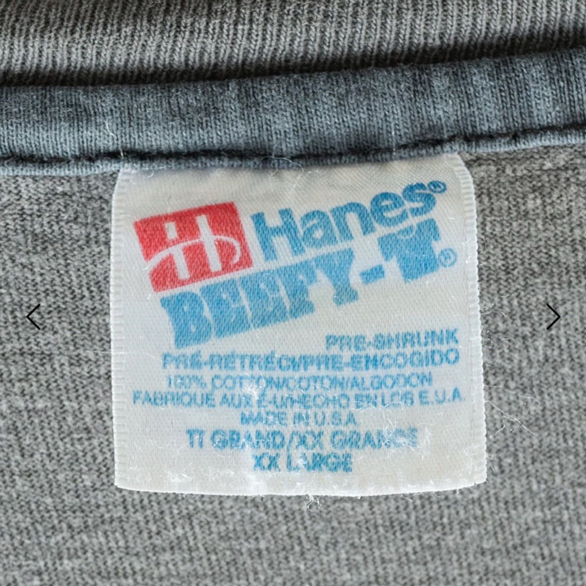 Unsound Rags × Vintage ★ Vintage, Single Stitched Charcoal Blank Inside-Out Tee Size US XL / EU 56 / 4 - 4 Thumbnail