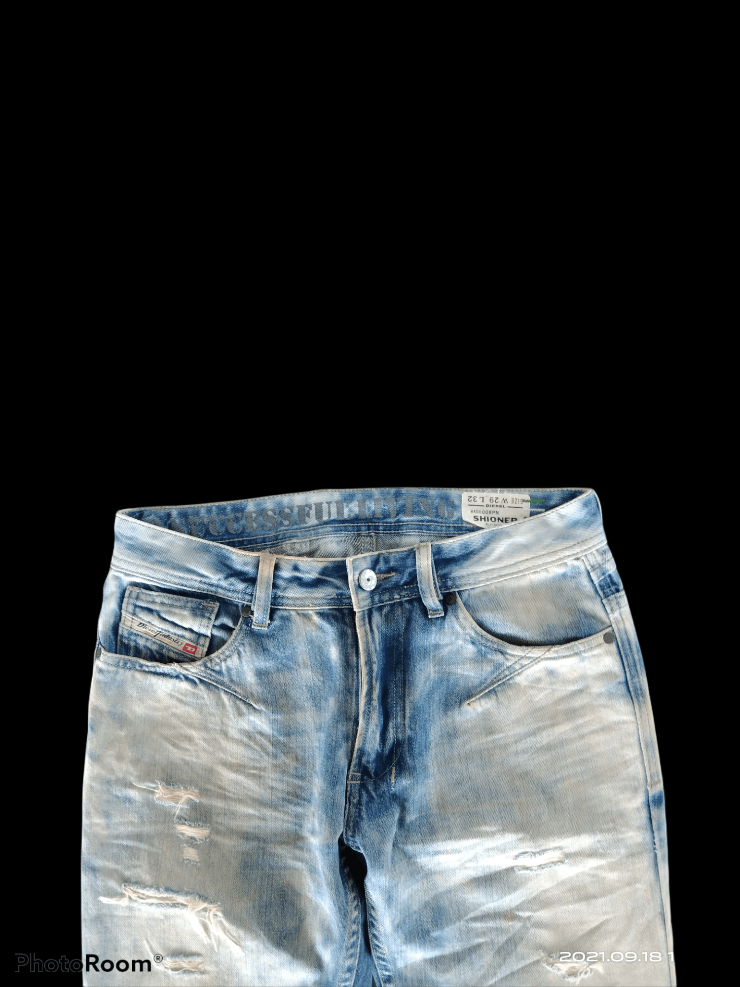 Bleach × Diesel SUPER SICK⚡DISTRESSED BLEACHED RIPED DIESEL SHIONER PANTS Size US 30 / EU 46 - 3 Thumbnail
