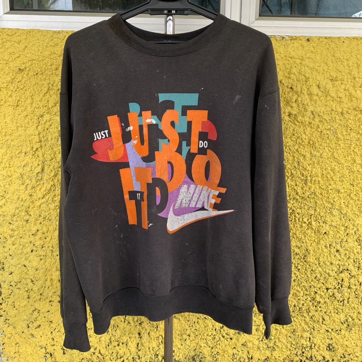 Nike Nike sweatshirt vintage 90s sunfaded minor distressed Size US M / EU 48-50 / 2 - 7 Thumbnail