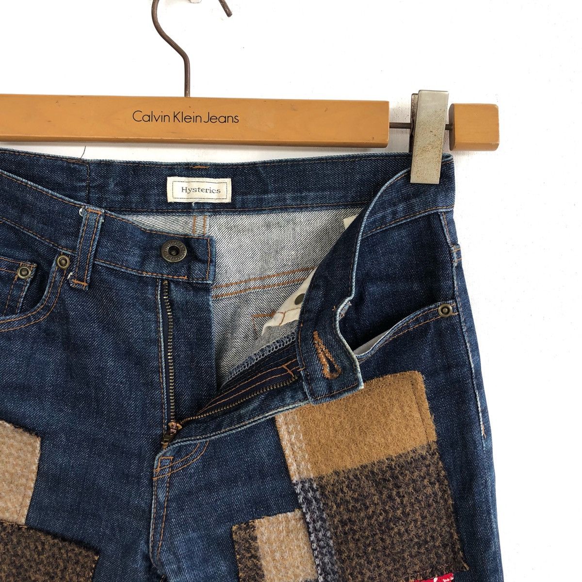 Hysteric Glamour × Japanese Brand 🔥Hysteric Glamour Custom Patchwork Slim Fit Jeans Size US 28 / EU 44 - 7 Thumbnail