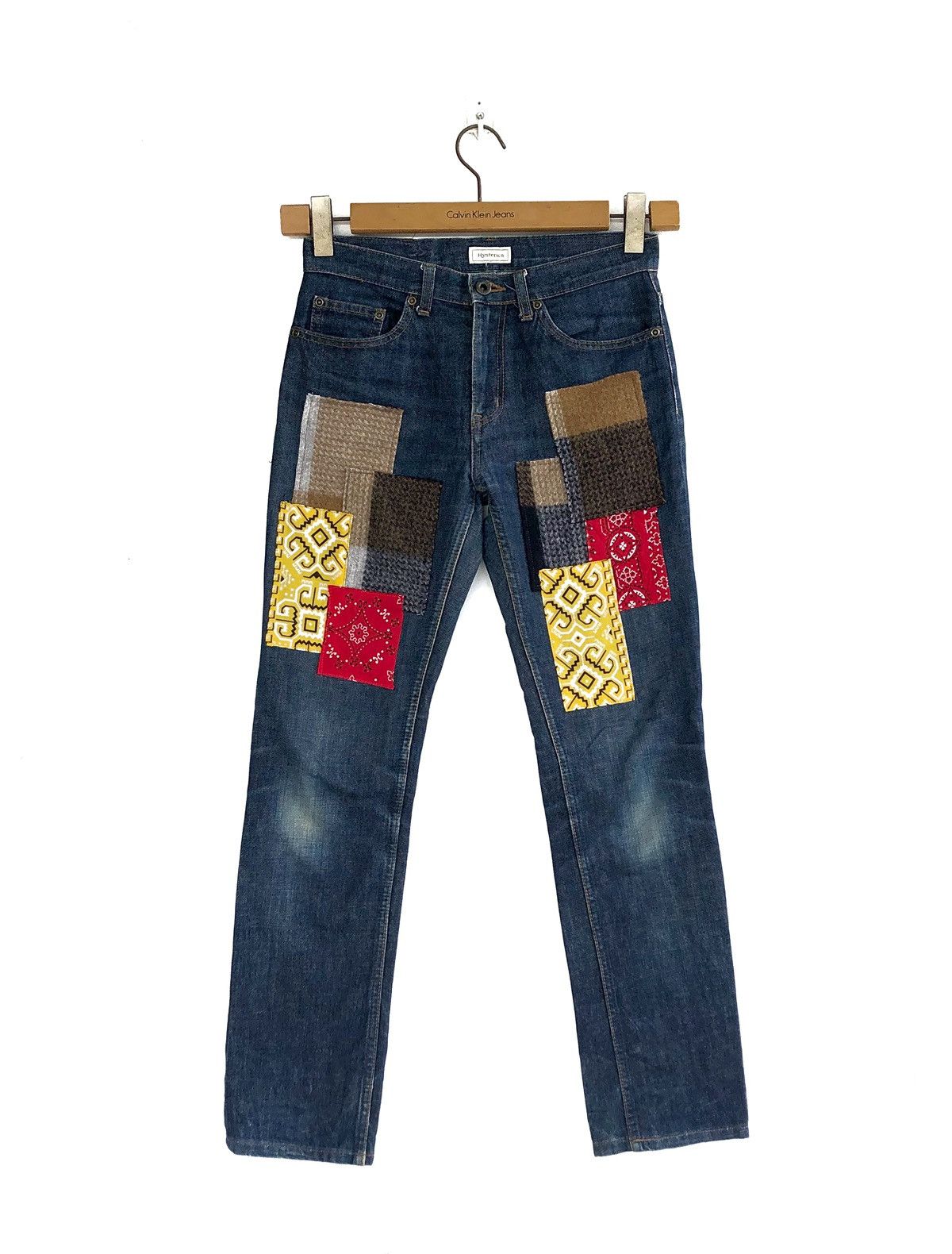 Hysteric Glamour × Japanese Brand 🔥Hysteric Glamour Custom Patchwork Slim Fit Jeans Size US 28 / EU 44 - 1 Thumbnail