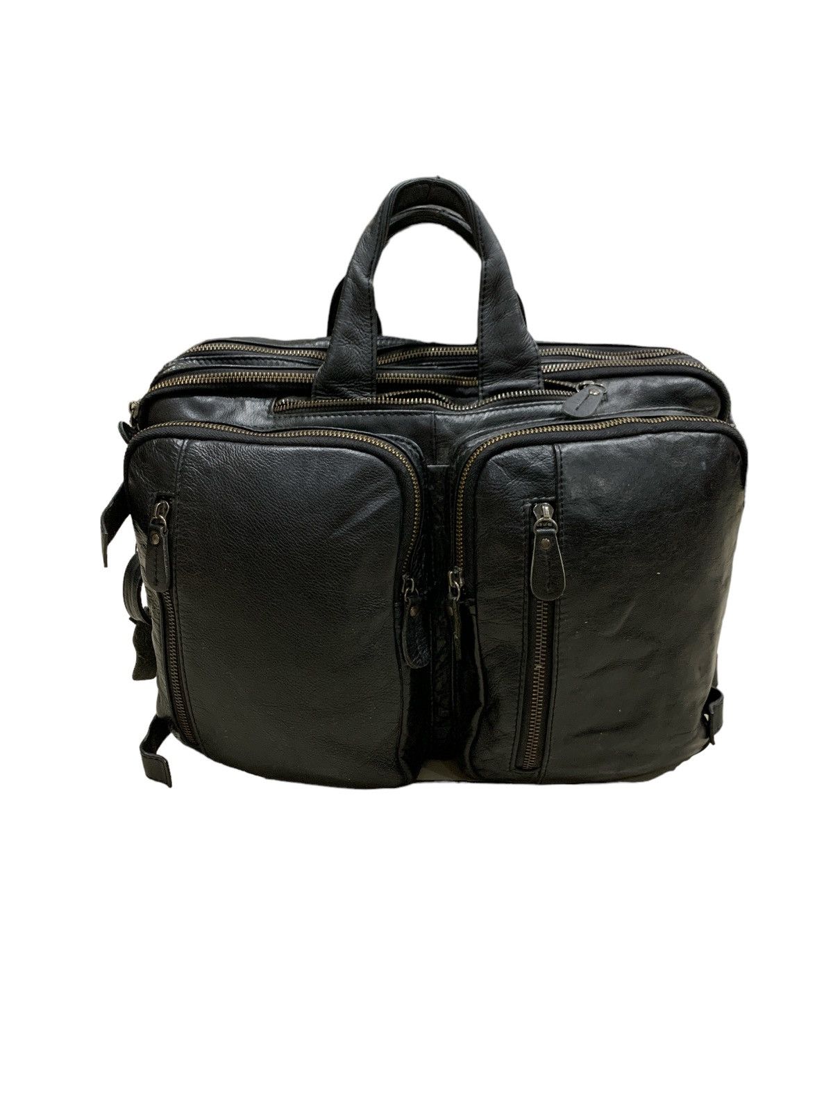 Leather SPECIAL MADE FULLY LEATHER TWO WAYS BAGPACK MESENGGER BAG Size ONE SIZE - 2 Thumbnail