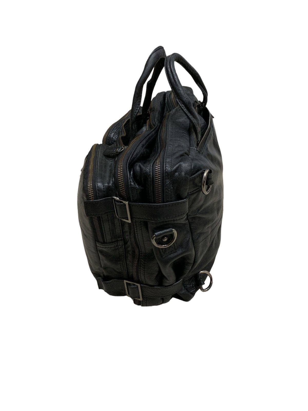 Leather SPECIAL MADE FULLY LEATHER TWO WAYS BAGPACK MESENGGER BAG Size ONE SIZE - 4 Thumbnail