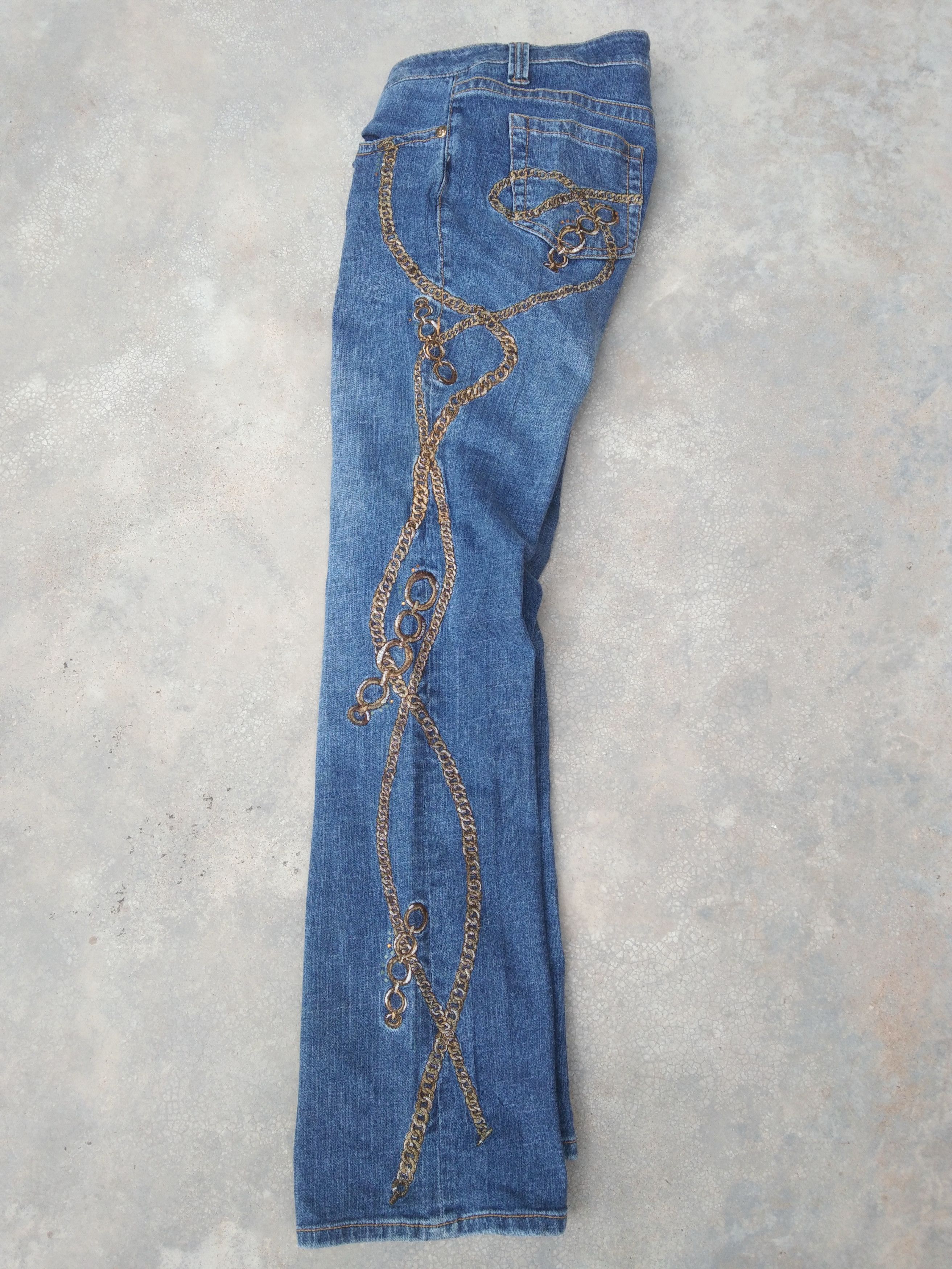 Coogi Vintage Flared Coogi Chains Embroidered Boot Cut Jeans 29x32 Size US 29 - 1 Thumbnail