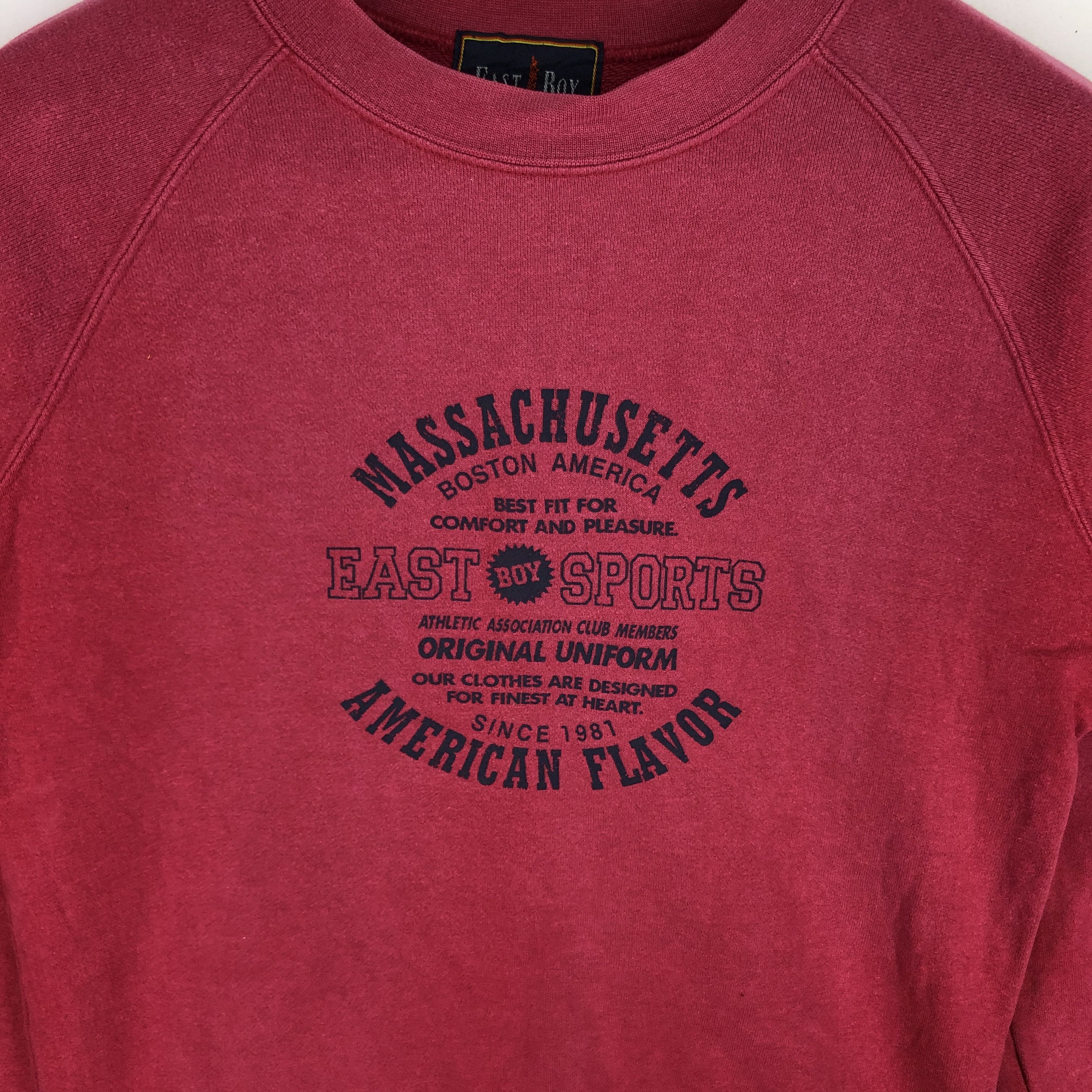 Japanese Brand EAST BOY SPORT Massachusetts Crew Neck Sweatshirt #2551-90 Size US S / EU 44-46 / 1 - 2 Thumbnail