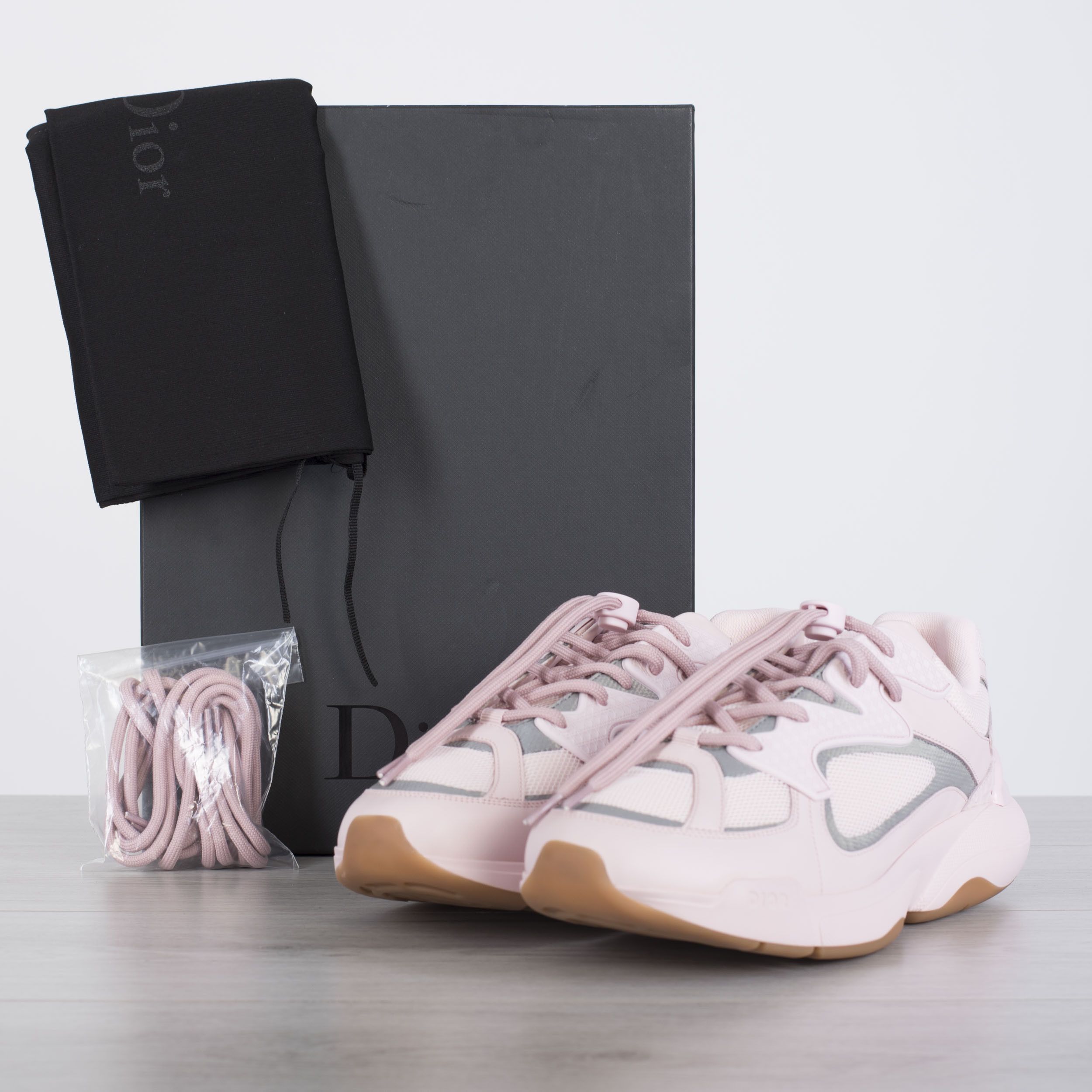 Dior Rare B24 Sneakers In Pink Technical Knit & Calfskin Size US 8 / EU 41 - 2 Thumbnail