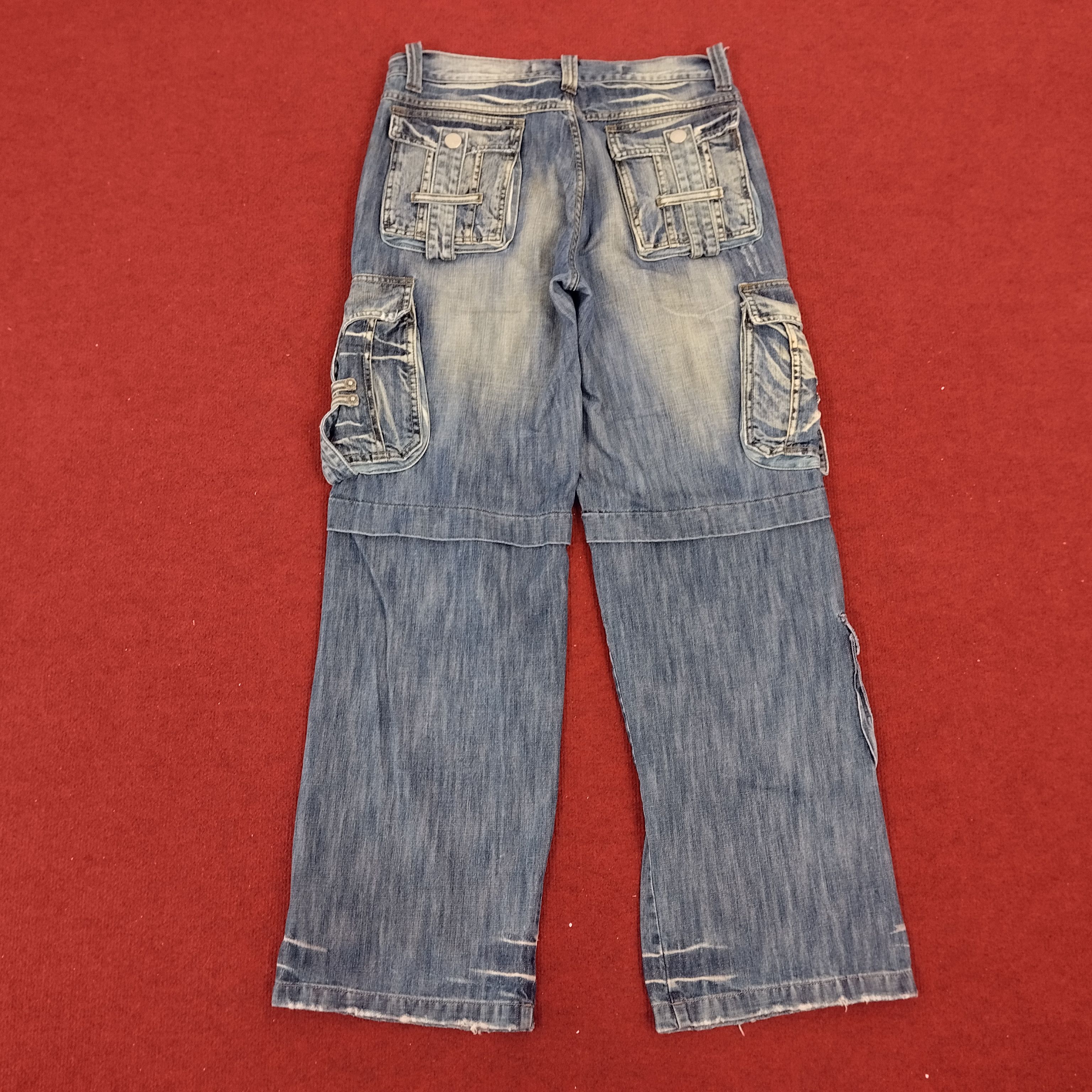 Designer Blue Luis Multipocket Military Style Denim Jeans Size US 34 / EU 50 - 2 Thumbnail