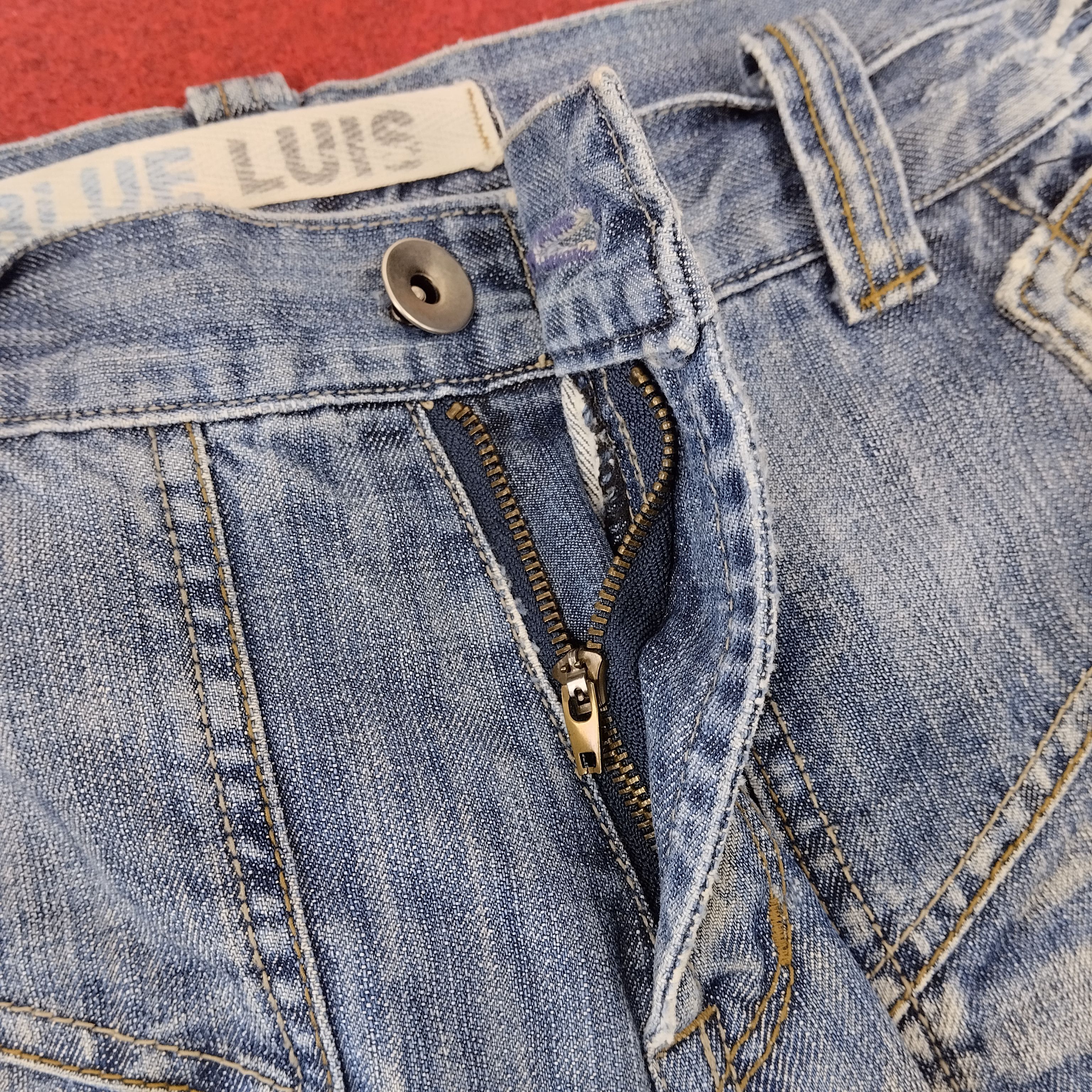 Designer Blue Luis Multipocket Military Style Denim Jeans Size US 34 / EU 50 - 7 Thumbnail