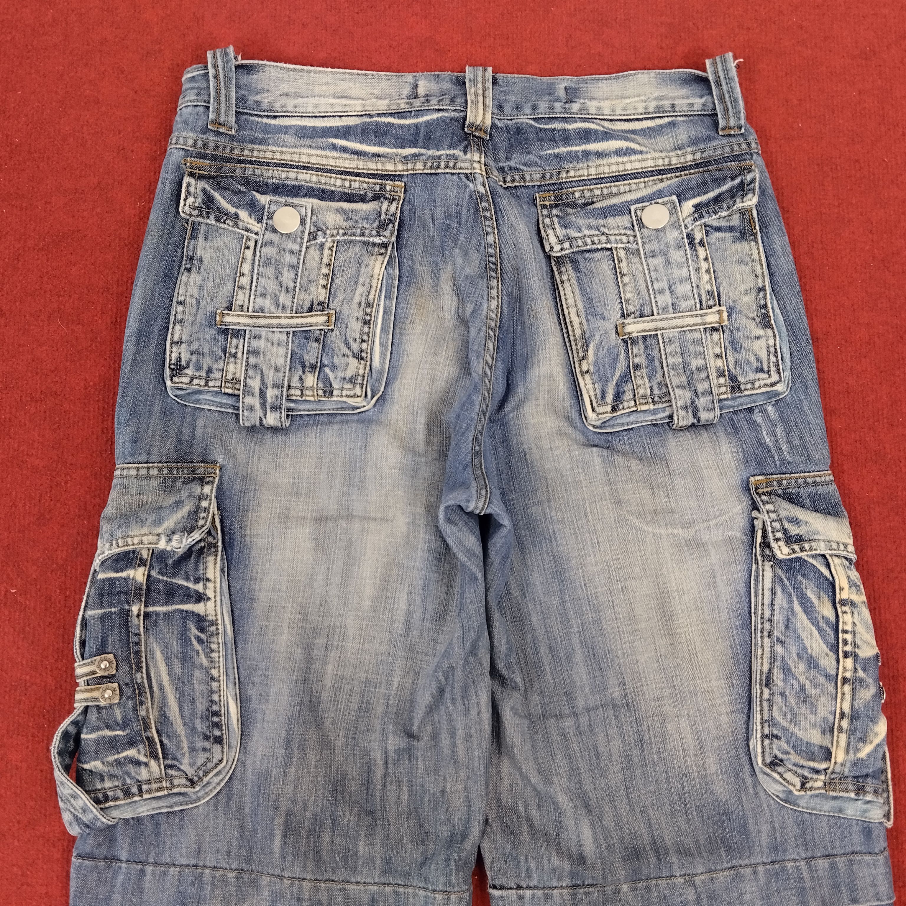 Designer Blue Luis Multipocket Military Style Denim Jeans Size US 34 / EU 50 - 6 Thumbnail